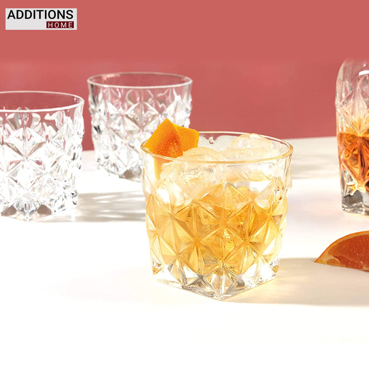 RCR Enigma 7 Piece Whisky Set Crystal Glass Decanter (860ML) With Tumbler Glasses(370ML).