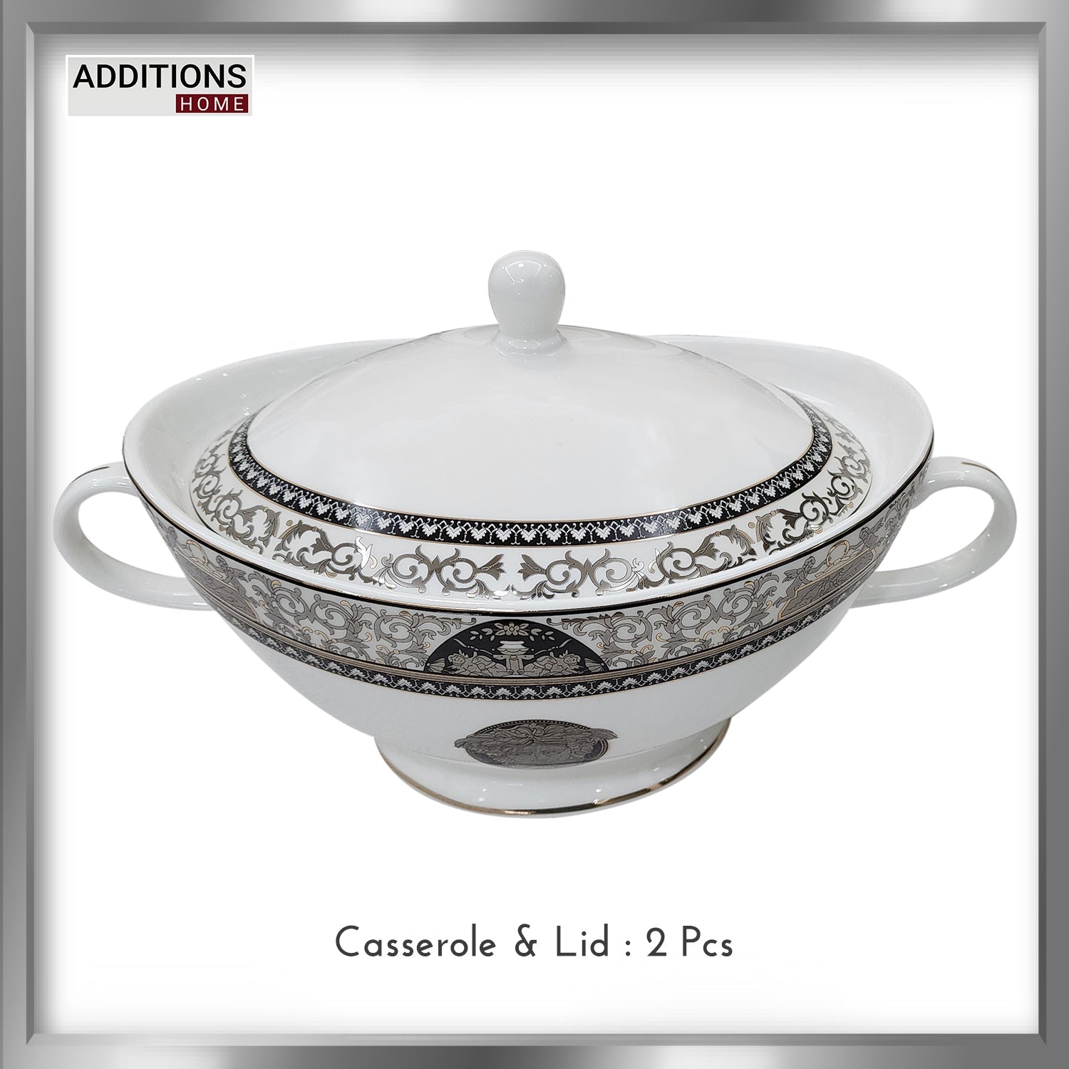 Fine Bone China Dinner Set 24k" Silver Plated 35 PCS.