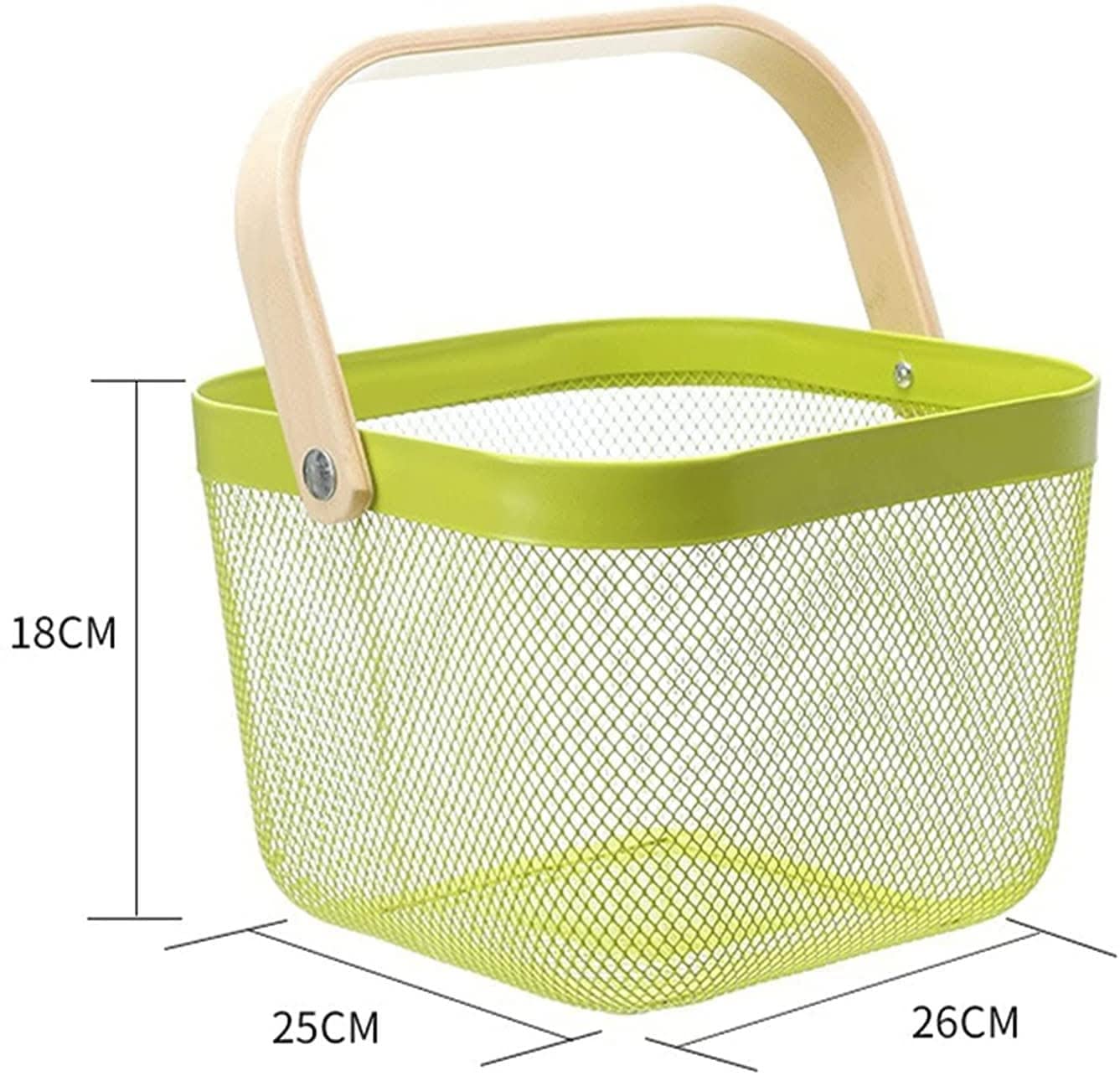 Bamboo Handle Multi-functional Hanging Basket