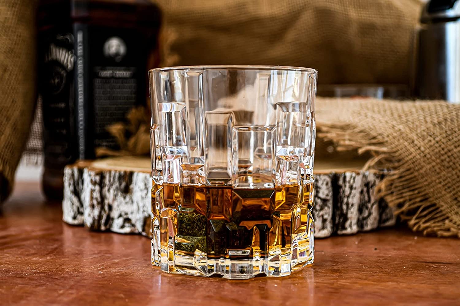 RCR (Made in Italy) Etna Crystal Limited Edition Collection Short Whisky Water Tumblers Glasses, 330 ml, Set of 6