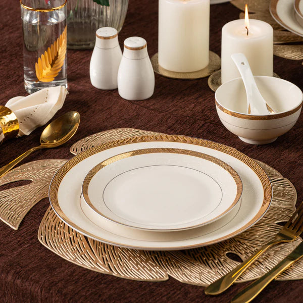 Fine Bone China Dinner Set 24K Gold Plated 36 PCS from Japan