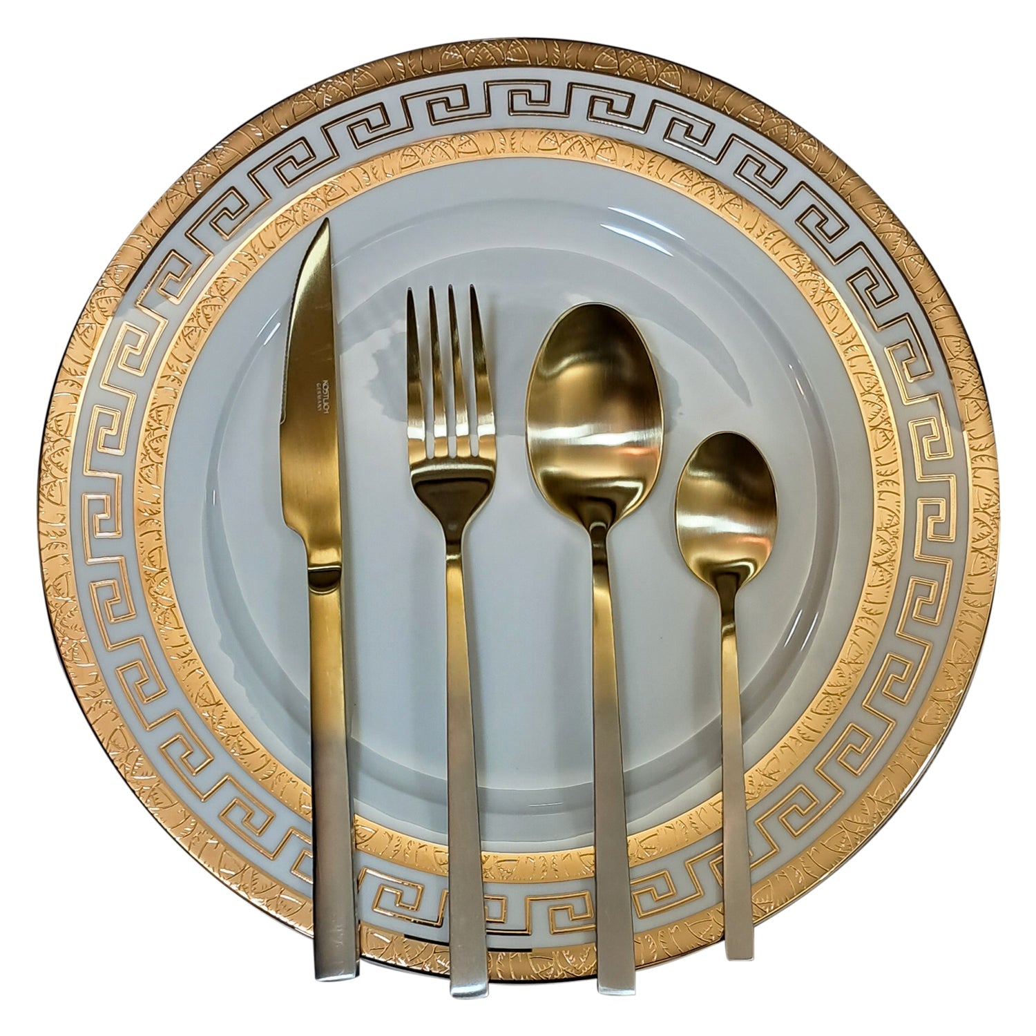 Fine Bone China Dinner Set 24K Real Gold Plated 35 PCS.