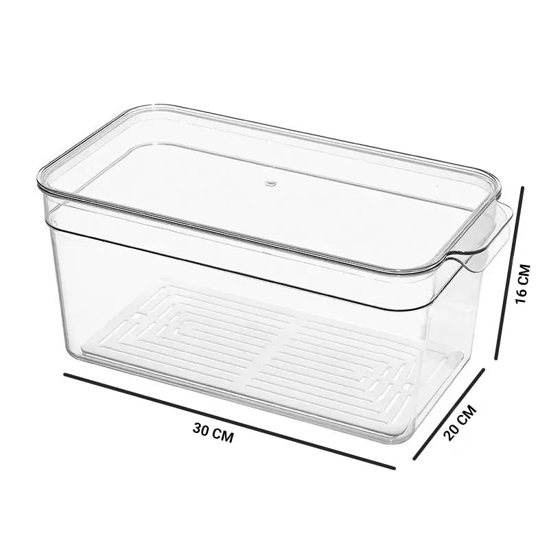 5pcs Fridge Storage Organizer Set, BPA-free, Different Function Stackable Plastic Transparent Pantry Storage Bin With Handle