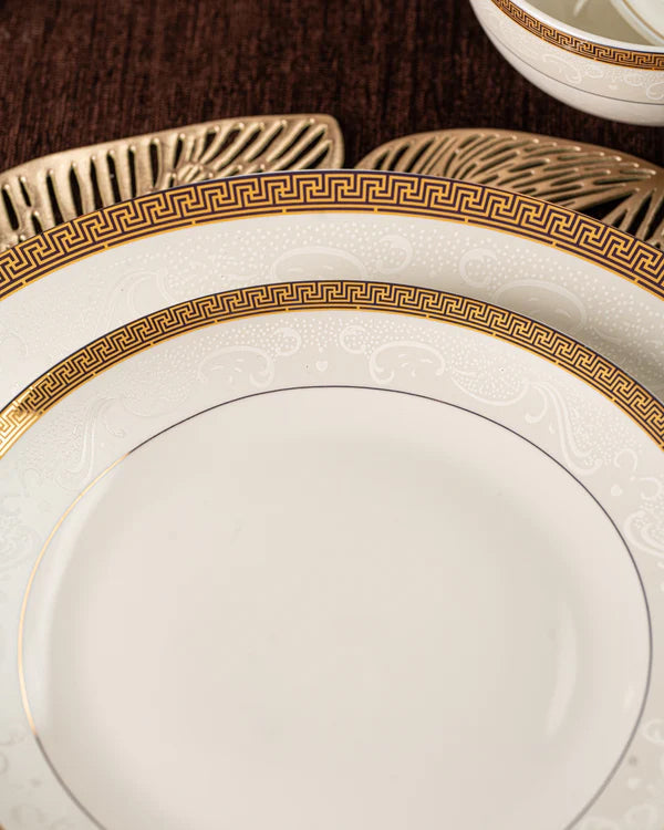 Fine Bone China Dinner Set 24K Gold Plated 36 PCS from Japan