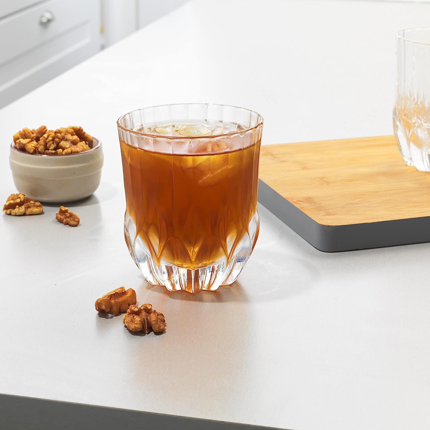 RCR (Made in Italy) Adagio Crystal Short Whisky Water Tumblers Glasses, 350 ml, Set of 6