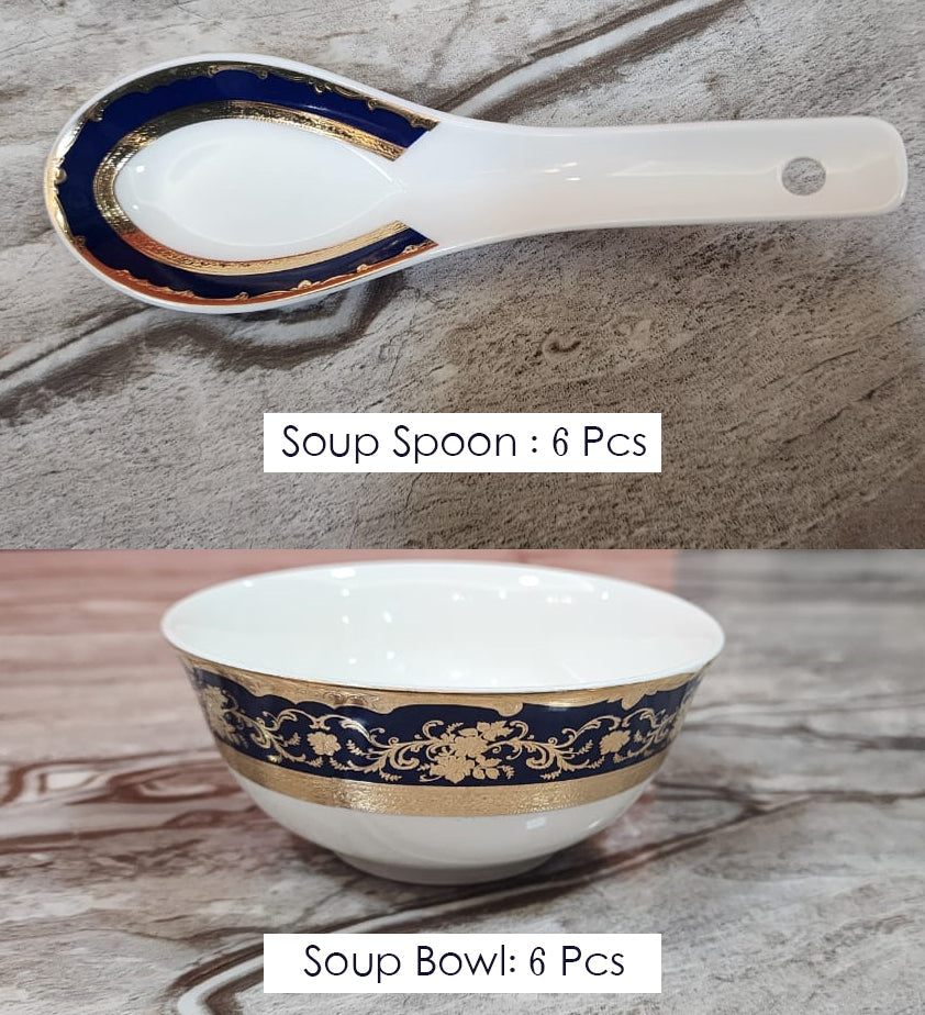 Fine Bone China Dinner Set 24k" Gold Plated 35 PCS.
