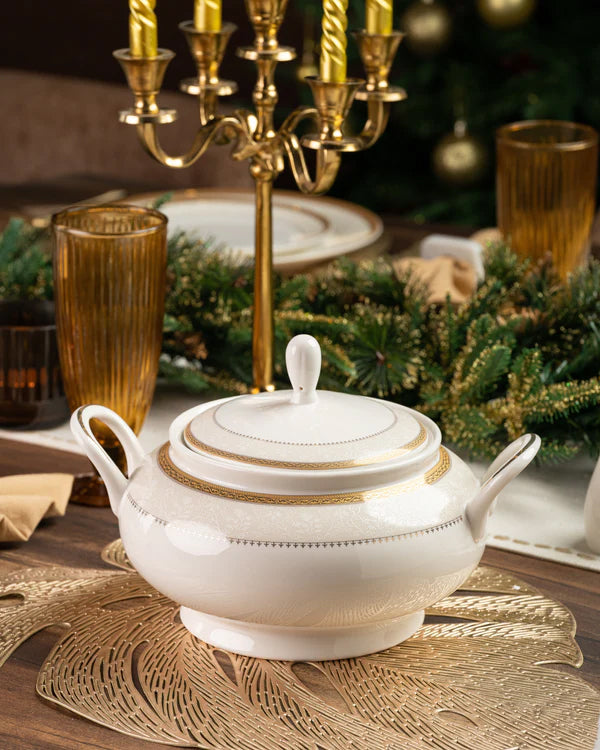 Fine Bone China Dinner Set 24K Gold Plated 38 PCS