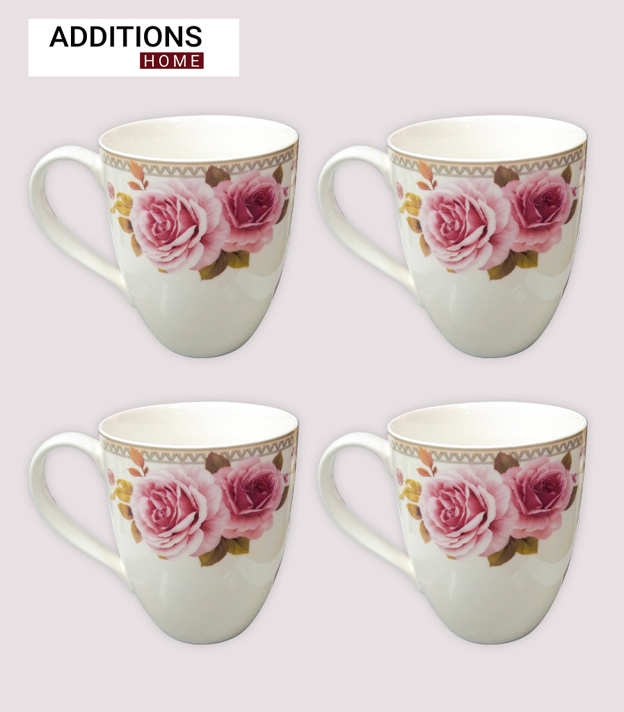 Brunswick American Tea & Coffee Mug 4 Pcs set, Made of Fine Porcelain