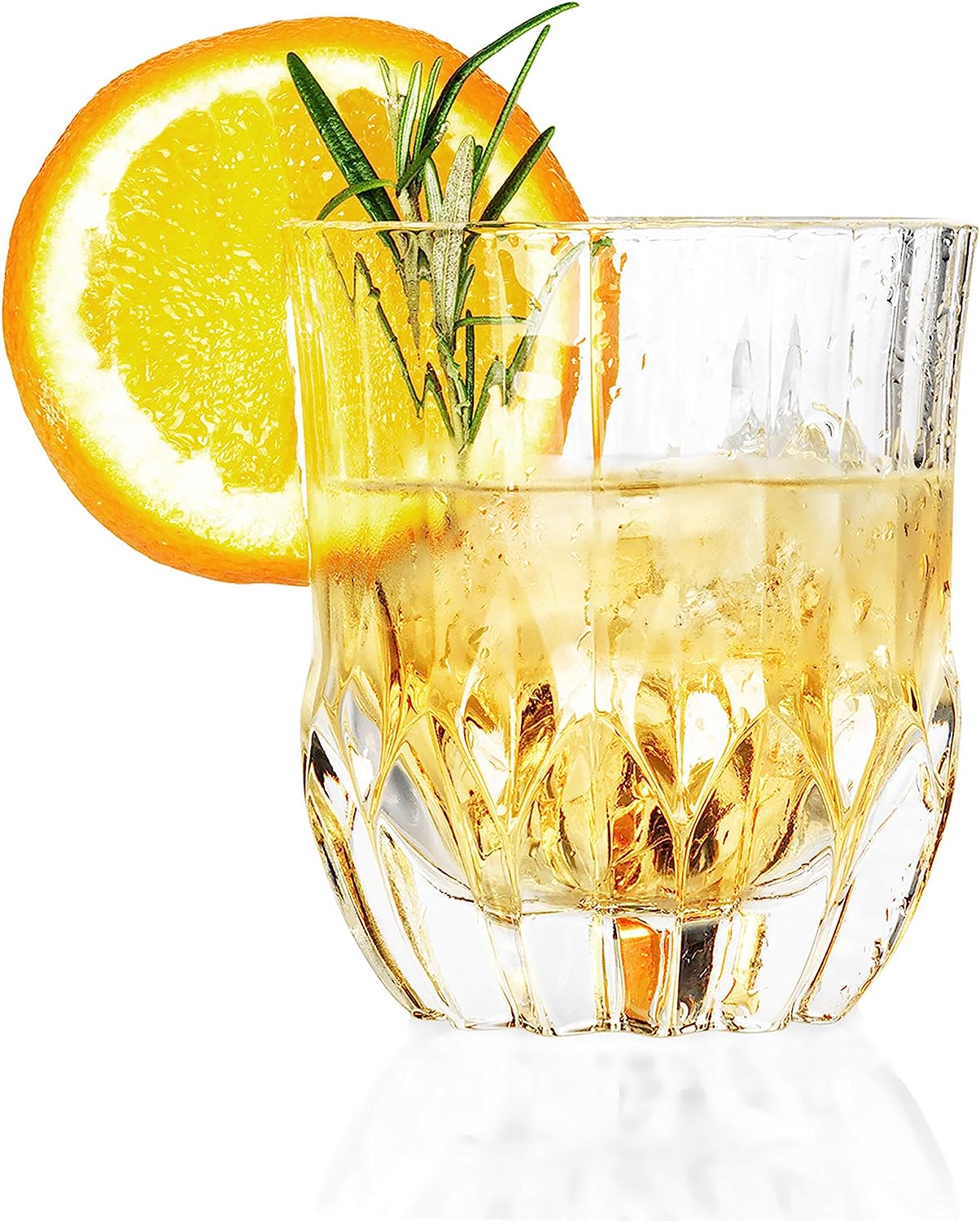 RCR (Made in Italy) Adagio Crystal Short Whisky Water Tumblers Glasses, 350 ml, Set of 6