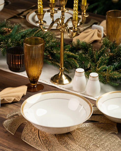 Fine Bone China Dinner Set 24K Gold Plated 38 PCS