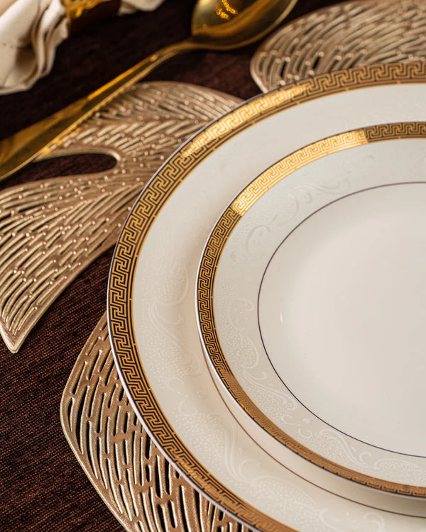 Fine Bone China Dinner Set 24K Gold Plated 36 PCS from Japan