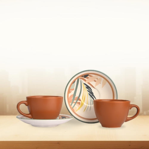 TURKISH KHAZANAH TEA CUPS AND SAUCERS -SET OF 6