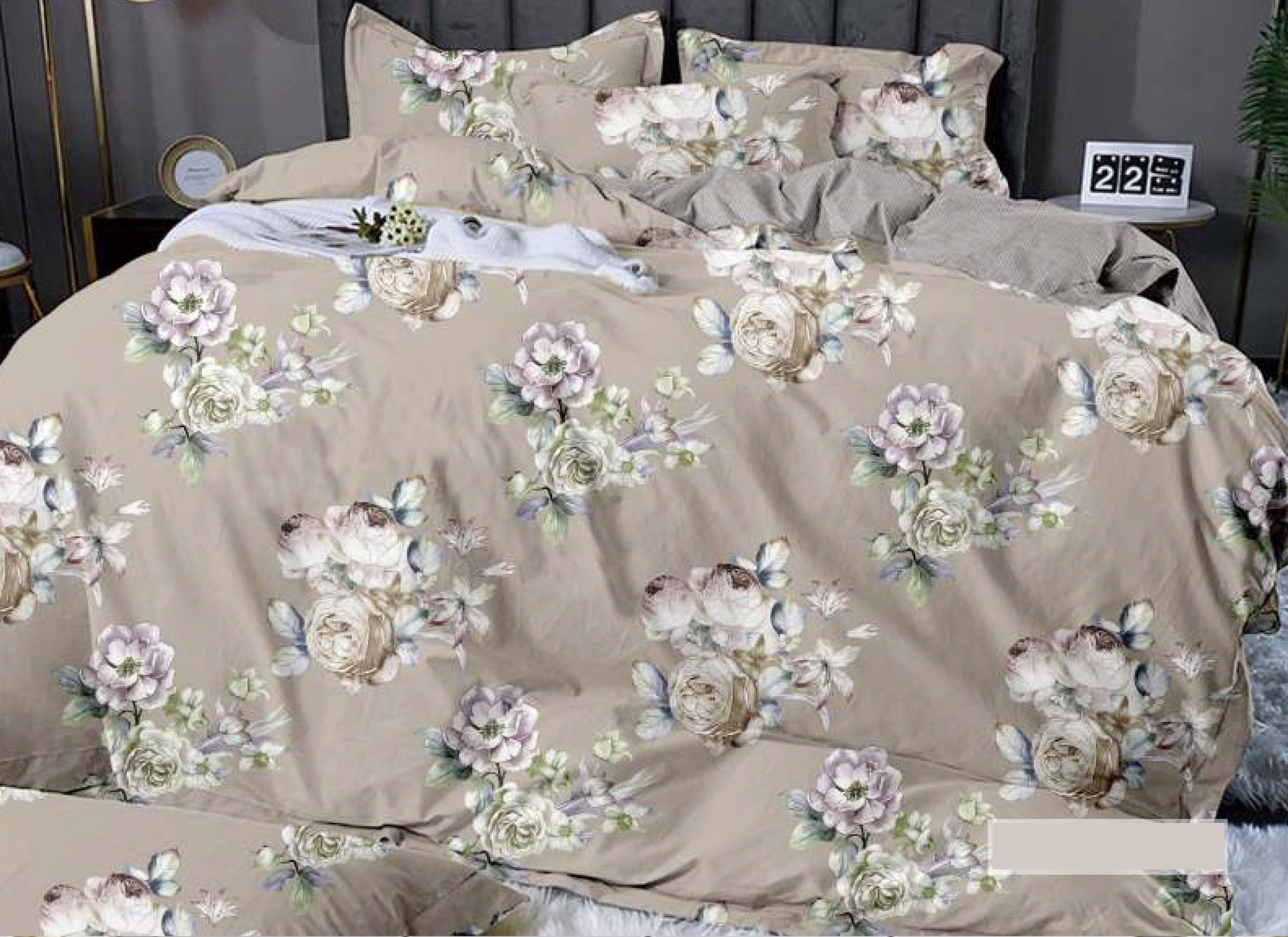 Spread Spain 220 TC Micro Fiber Super King Size Bedsheet - 108" X 108"