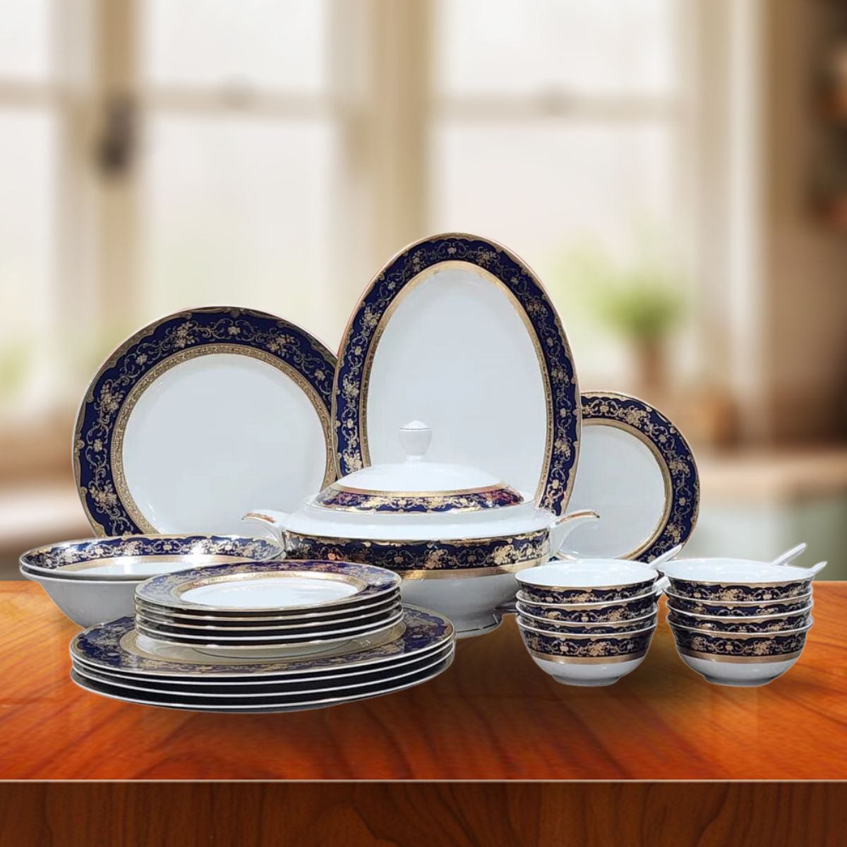 Fine Bone China Dinner Set 24k" Gold Plated 35 PCS.
