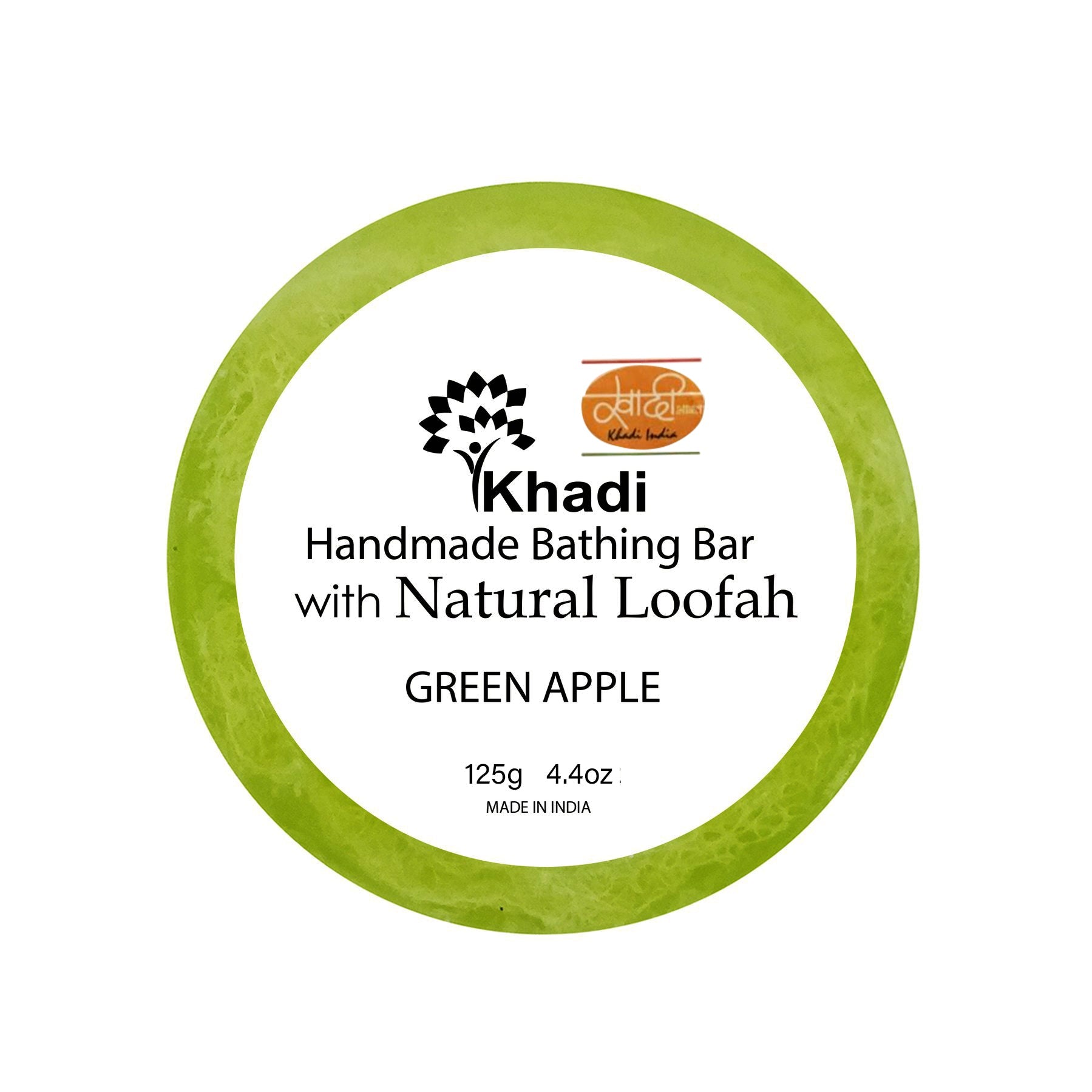 GREEN APPLE LOOFAH SOAP - 125G . (Set Of 6 Pcs)