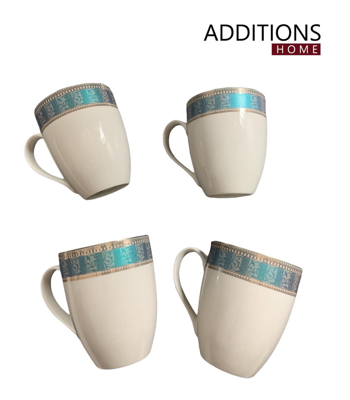 Brunswick American Tea & Coffee Mug 4 Pcs set, Made of Fine Porcelain