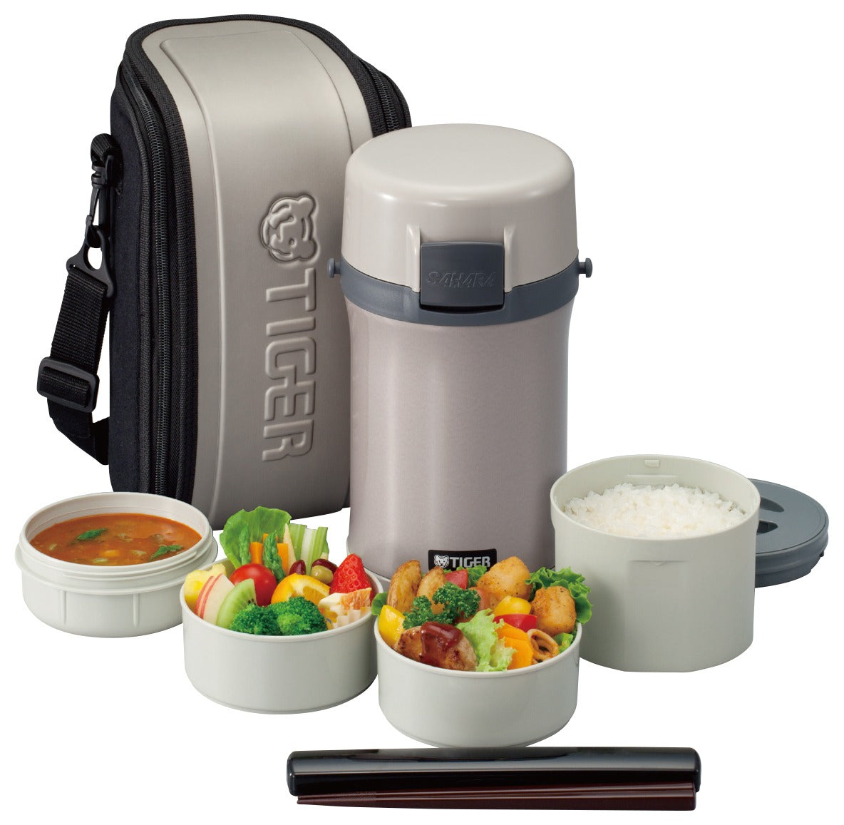 Tiger (Japan) 4 Layer Storage Insulated Lunch Box with Bag