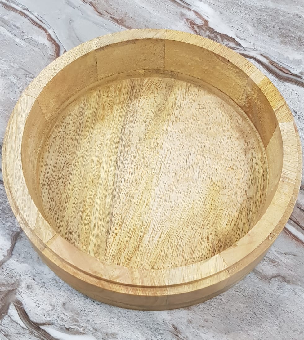Wooden Chapati Box/ Roti Dabba / Rotisserie Hot Roti Pot Wood Casserole with Chrome Plated Stainless Steel Gold Lid