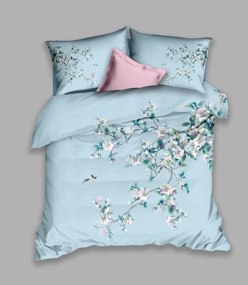 100% Comfortable 300 TC King Size Double Bedsheet Digital Print - 250 X 275 CM with 2 Pillow Covers - 3 Pcs Set