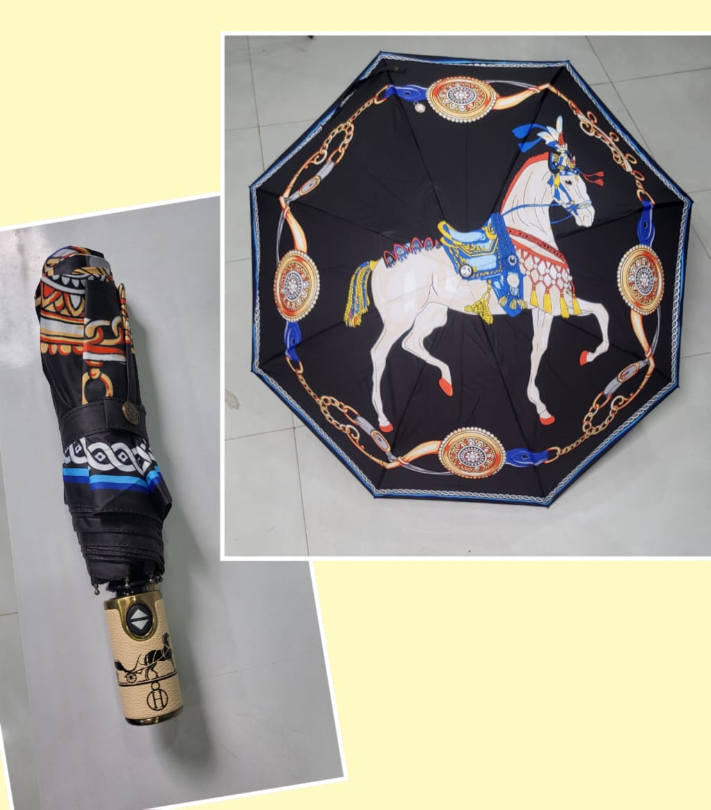 Compact Reverse Auto Open/Close Folding Umbrella Windproof Travel Umbrella