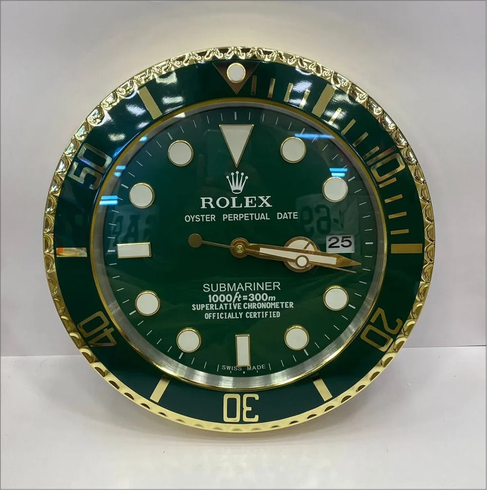 Luxury Stainless Steel Metal Wall Clock For Royal Home & Bunglows, Wall Clock, Wall Watch. Diameter - 35 cm