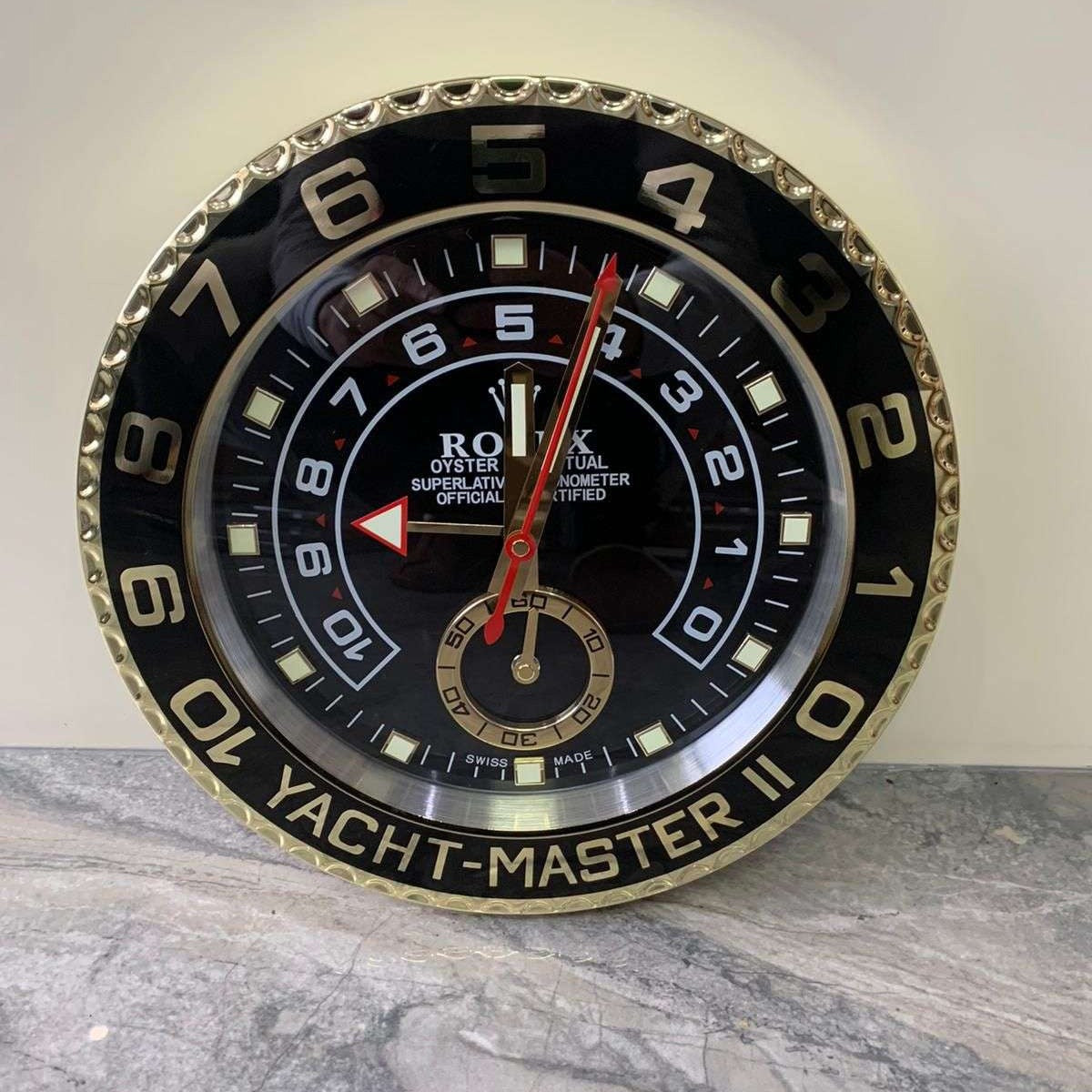 Luxury Stainless Steel Metal Wall Clock For Royal Home & Bunglows, Wall Clock, Wall Watch. Diameter - 35 cm