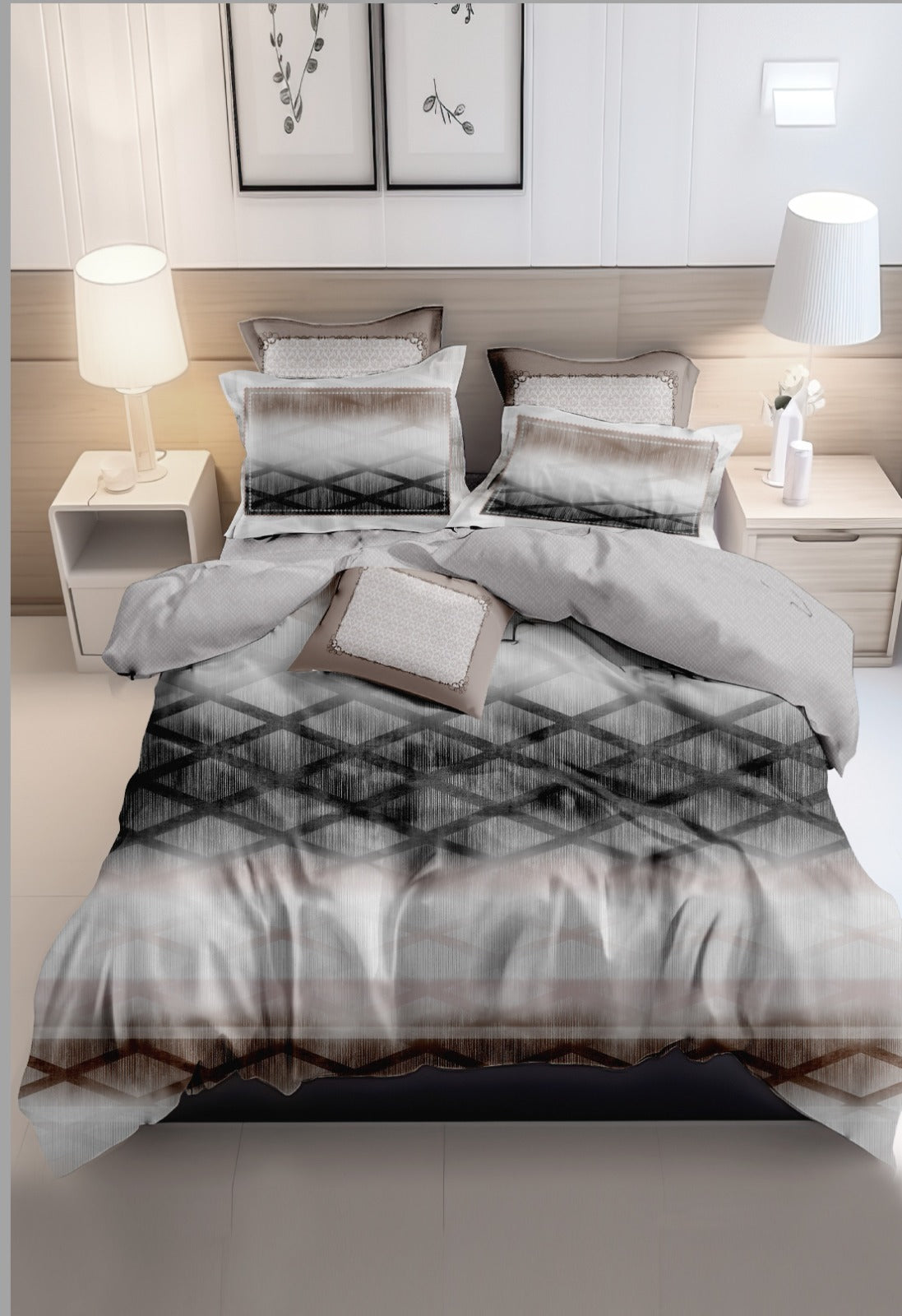 Spread Spian 220 TC Micro Fibre Super King Size Bedsheet - 108" X 108"