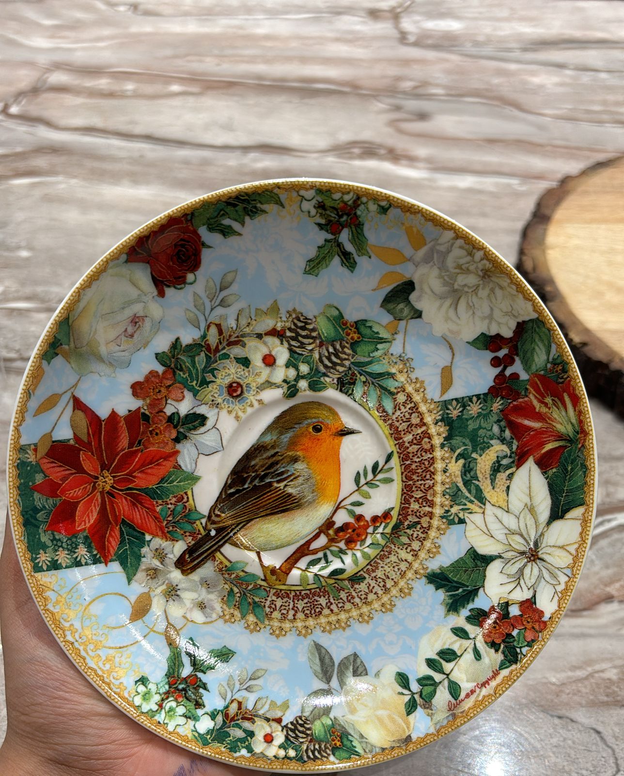 Luxury printed Fine English Bone China Cup & Saucer with Gift Box (Set of 6 PC)