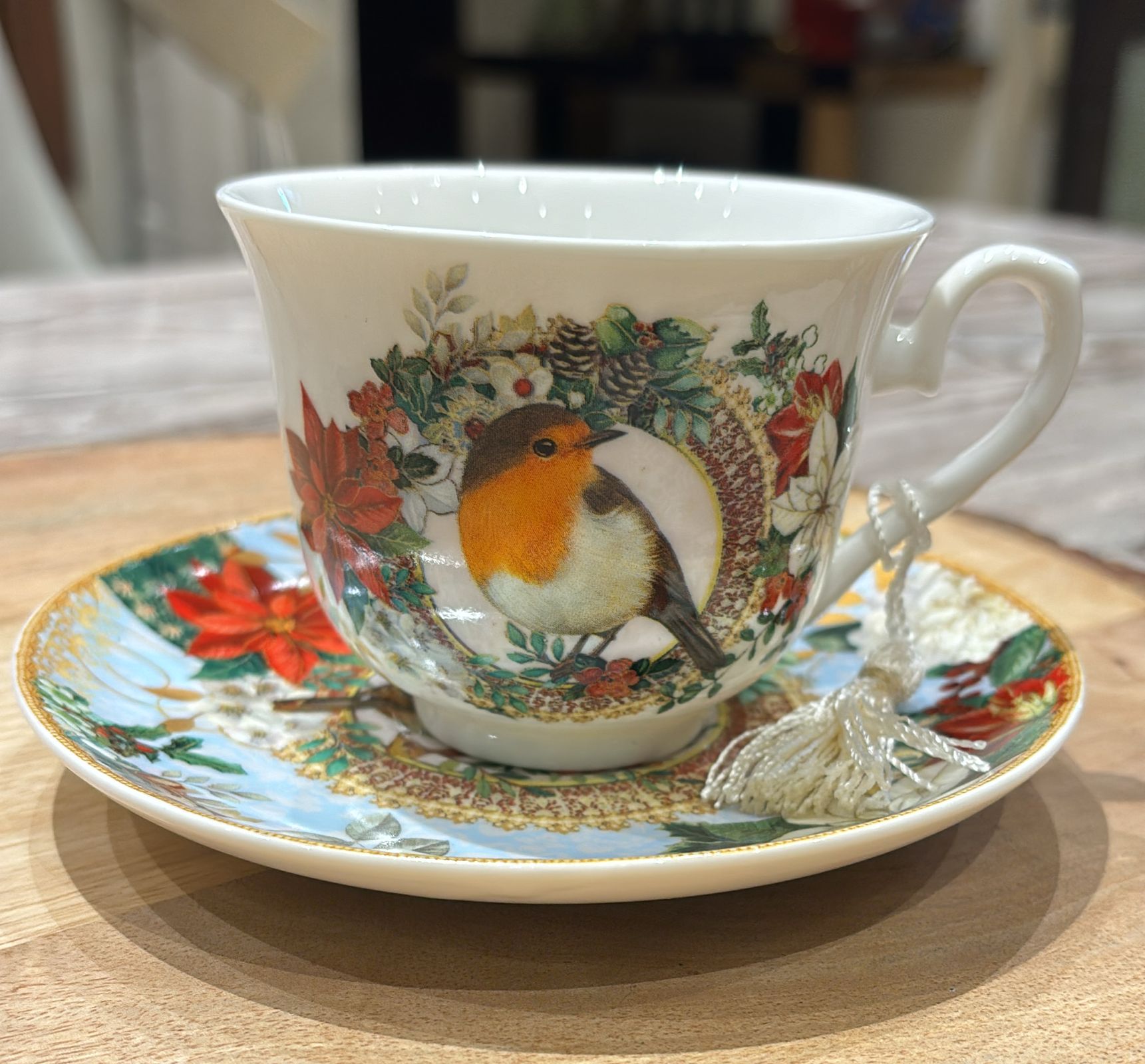 Luxury printed Fine English Bone China Cup & Saucer with Gift Box (Set of 6 PC)