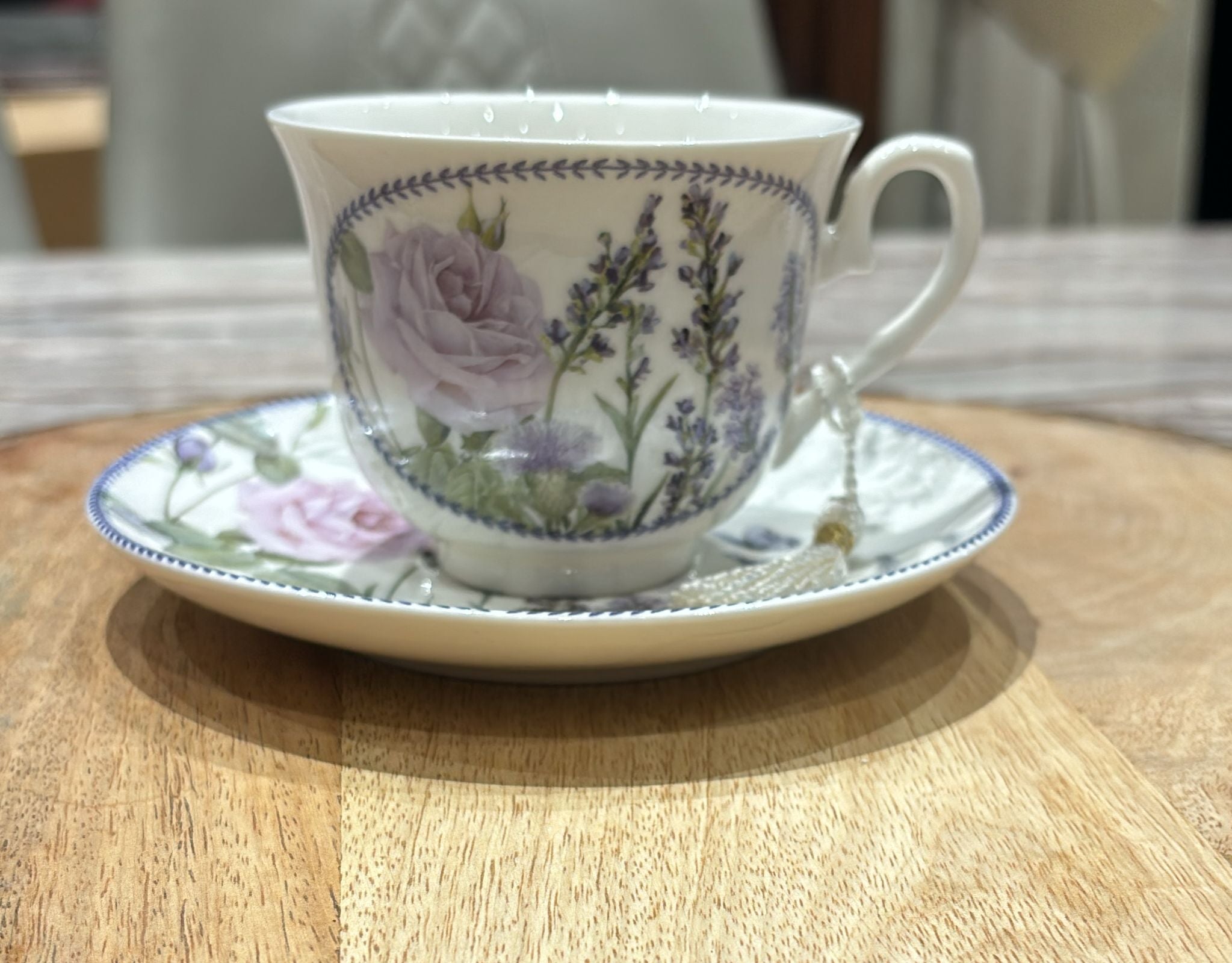 Luxury printed Fine English Bone China Cup & Saucer with Gift Box (Set of 6 PC)