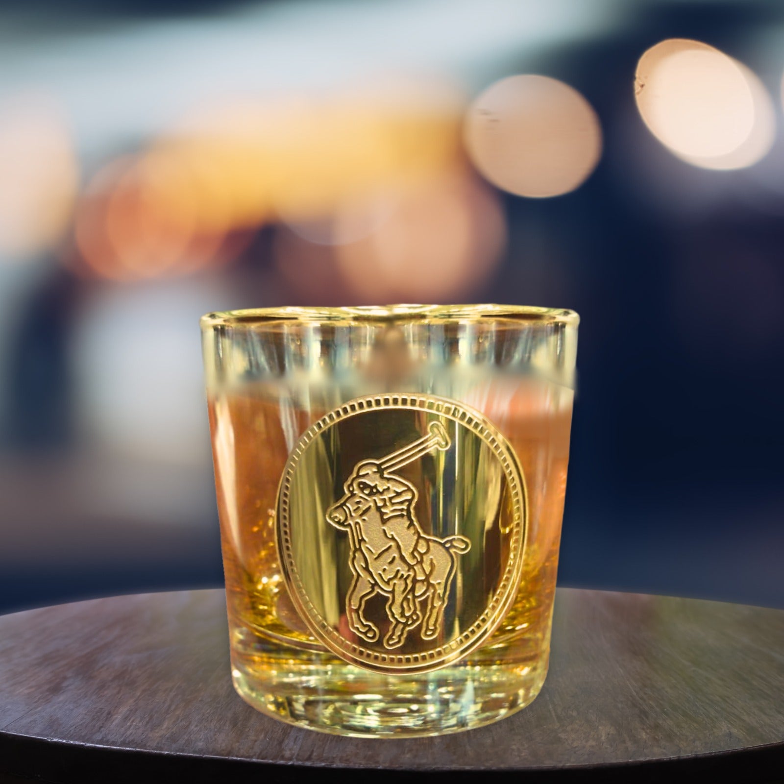 afted Gold Decorated Whiskey Glasses, Capacity:360 ML for Home and Kitchen - Ideal Gift for Housewarming