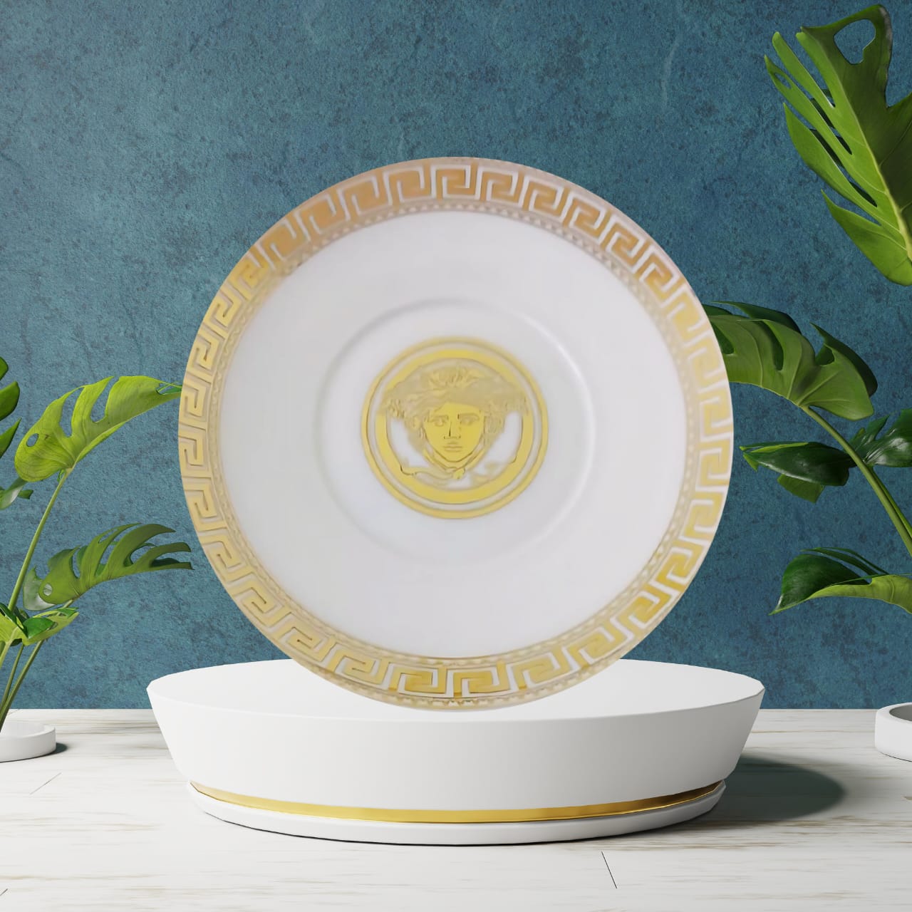 Gold-Plated Cups and Saucers Set of 6