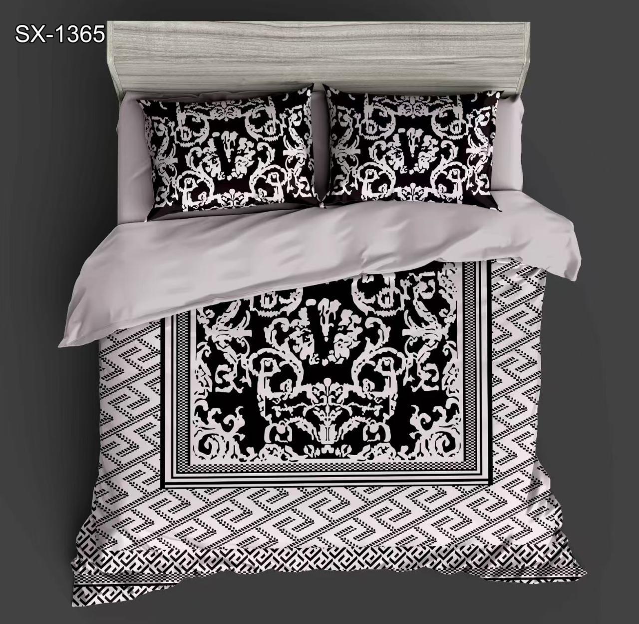 New 100% Comfortable 220 TC King Size Double Bedsheet Digital Print - 275 X 275 CM with 2 Pillow Covers - 3 Pcs Set