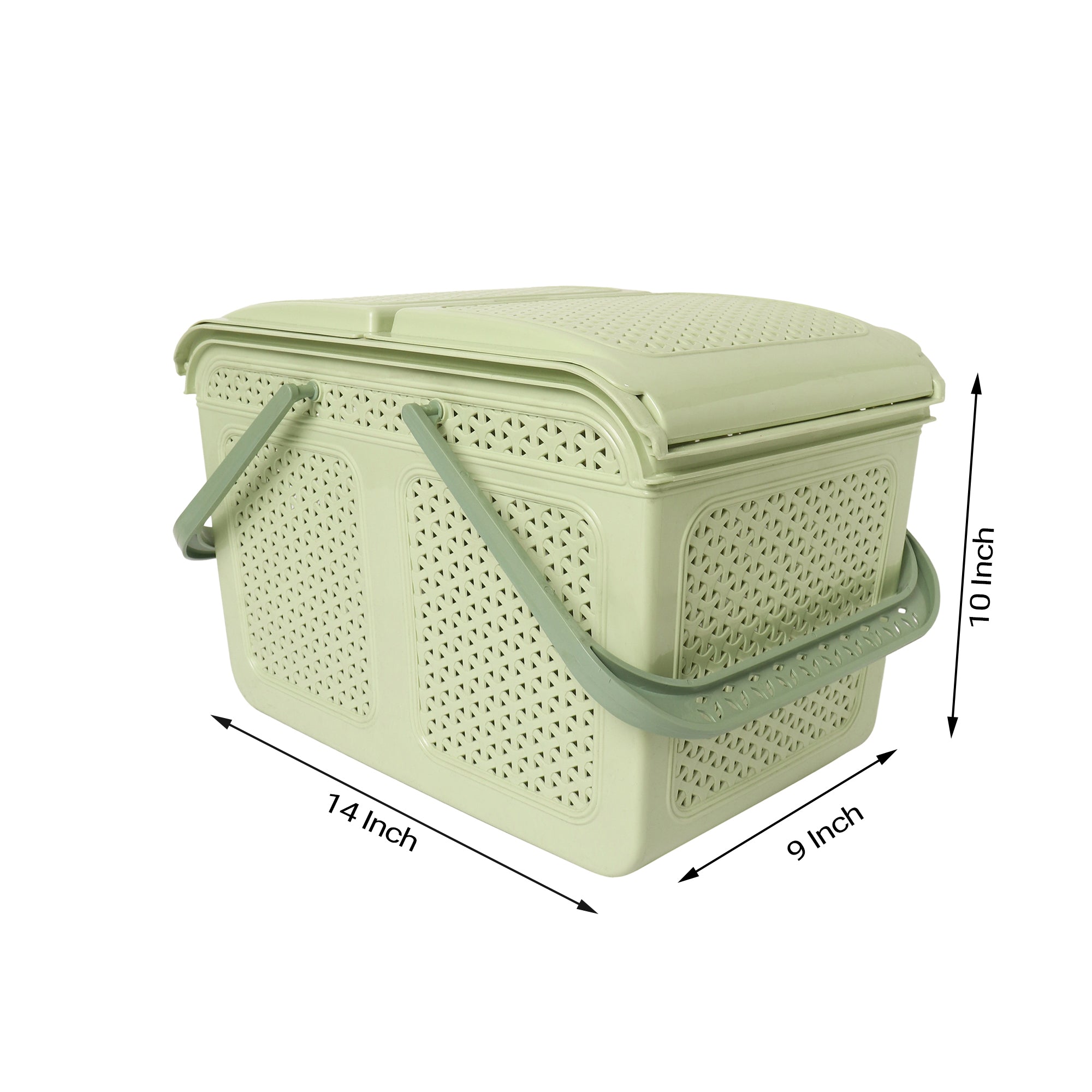 Plastic Lunch Basket with Lid for Office, Home and Picnic Use.