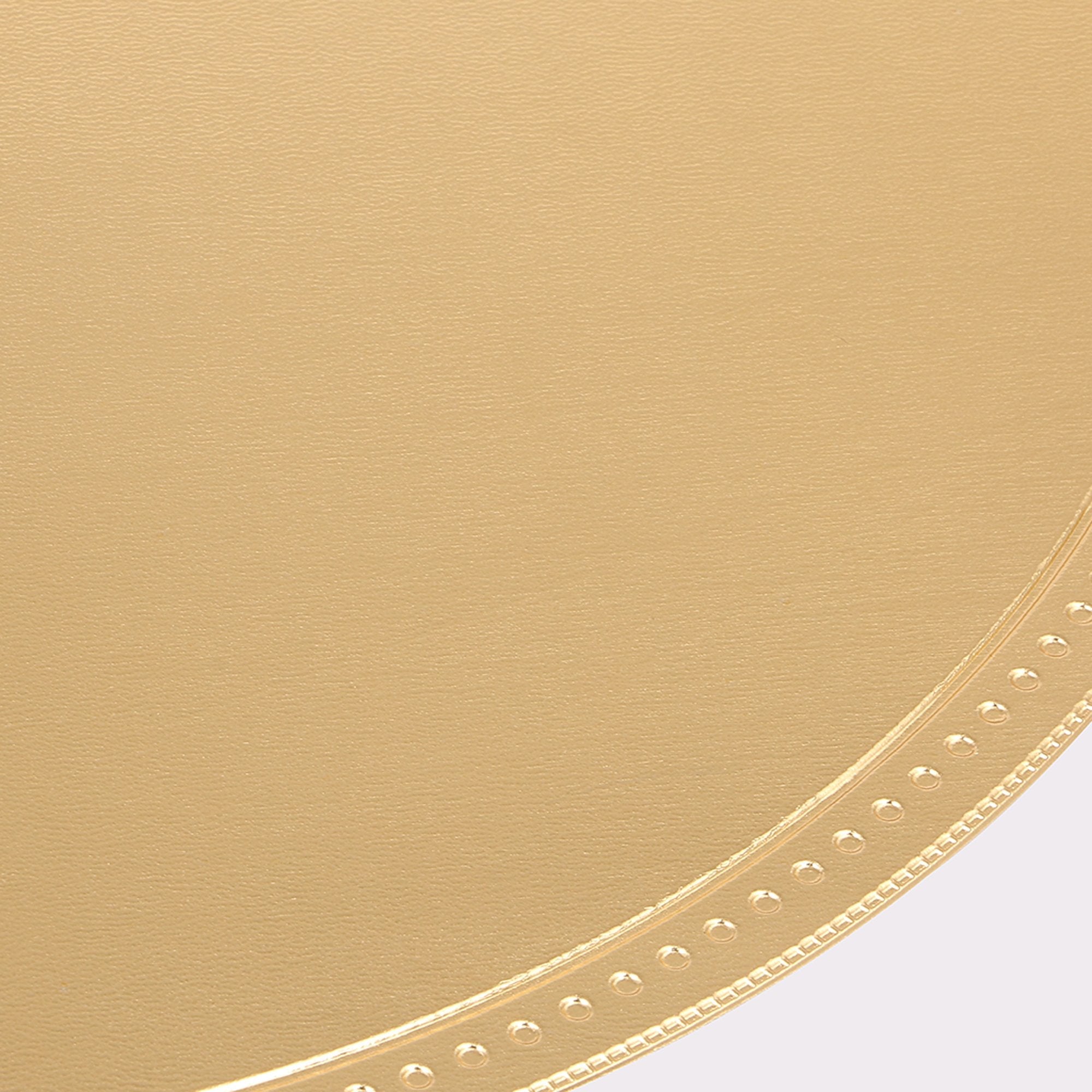 Set of 6 pcs PU Leather Place Mats, Best for Dining Table/Bedside Table, Center Table (Round 15X15 Inch)