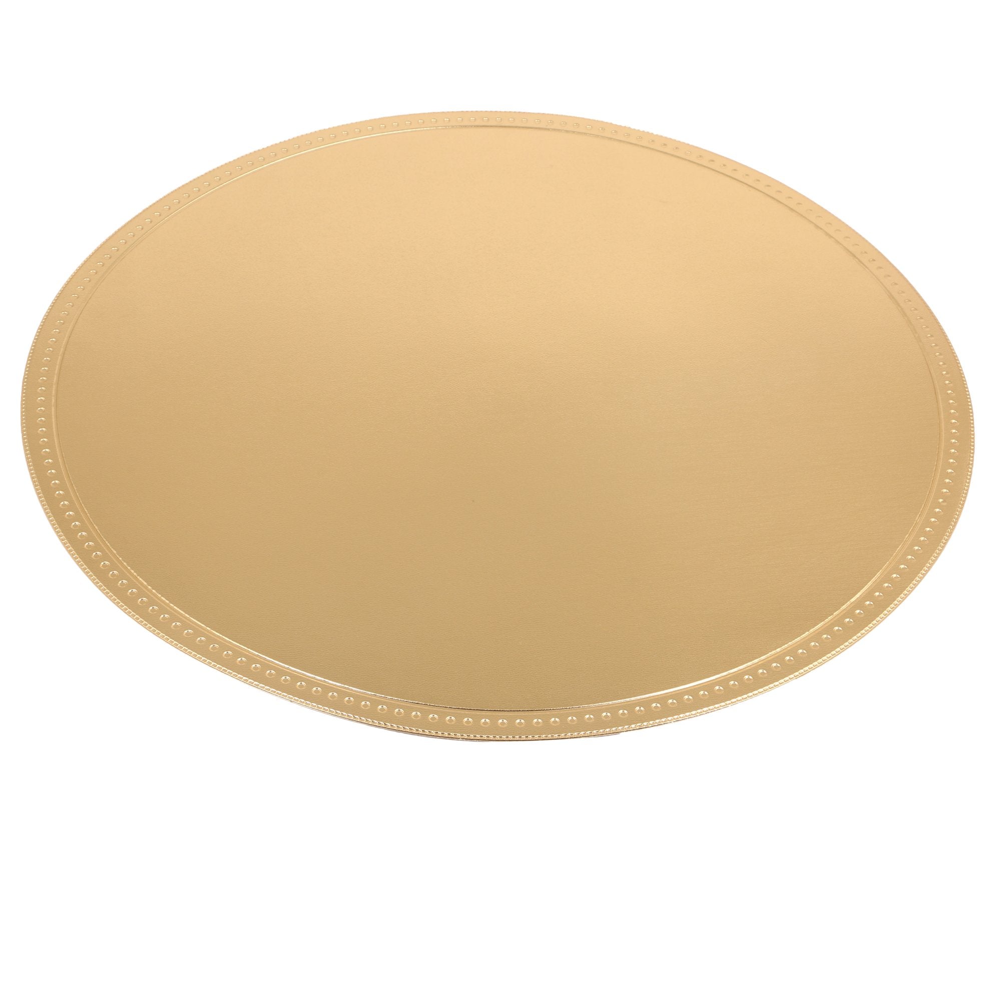 Set of 6 pcs PU Leather Place Mats, Best for Dining Table/Bedside Table, Center Table (Round 15X15 Inch)