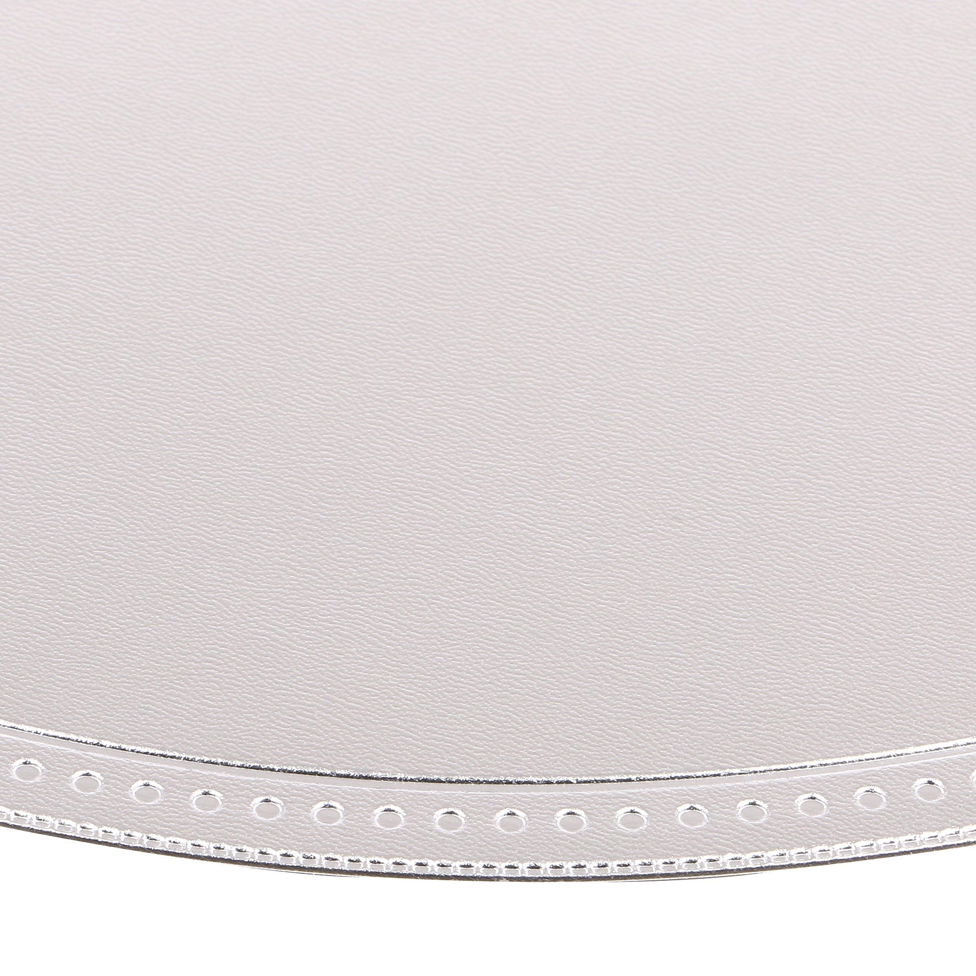 Set of 6 pcs PU Leather Place Mats, Best for Dining Table/Bedside Table, Center Table (Round 15X15 Inch)