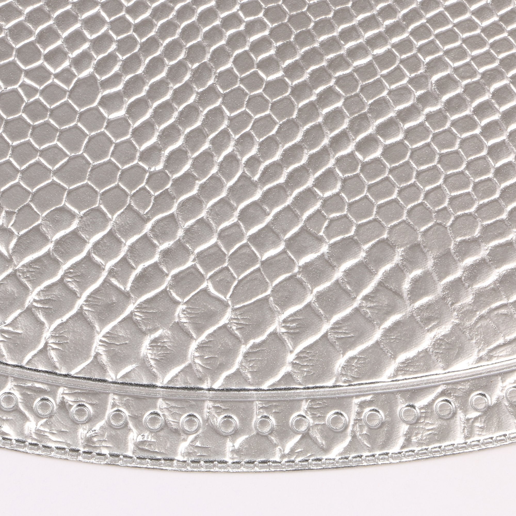 Set of 6 pcs PU Leather Place Mats, Best for Dining Table/Bedside Table, Center Table (Round 15X15 Inch)