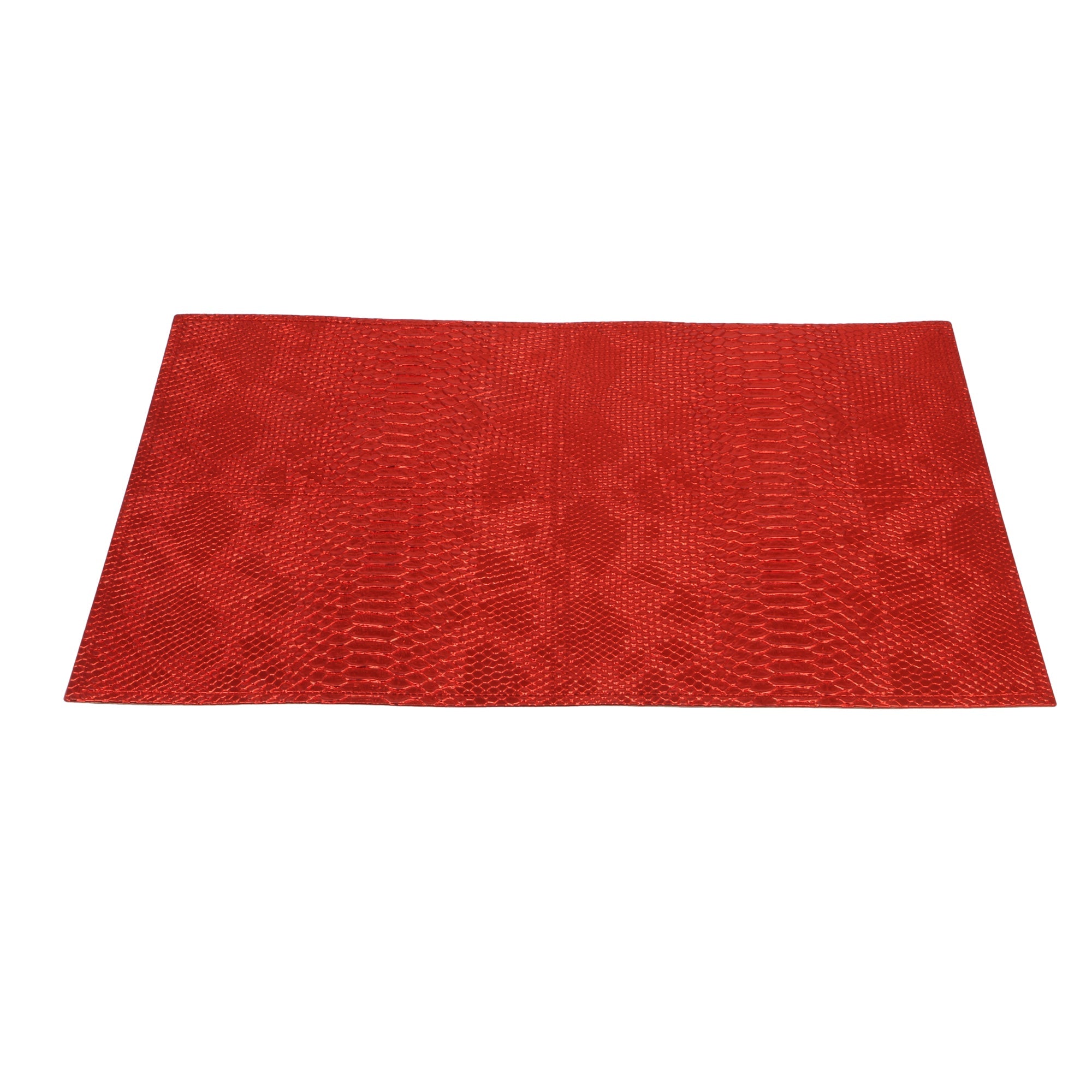 Rectangular Set of 6 pcs PU Leather Solid Place Mats, Best for Dining Table/Bedside Table, Center Table