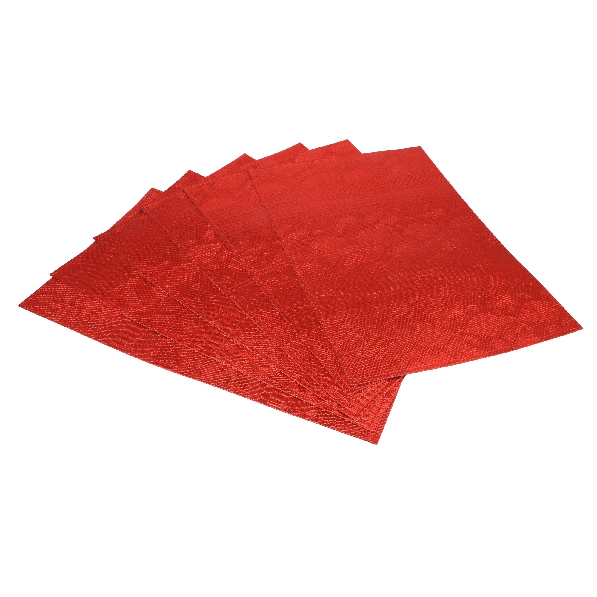 Rectangular Set of 6 pcs PU Leather Solid Place Mats, Best for Dining Table/Bedside Table, Center Table
