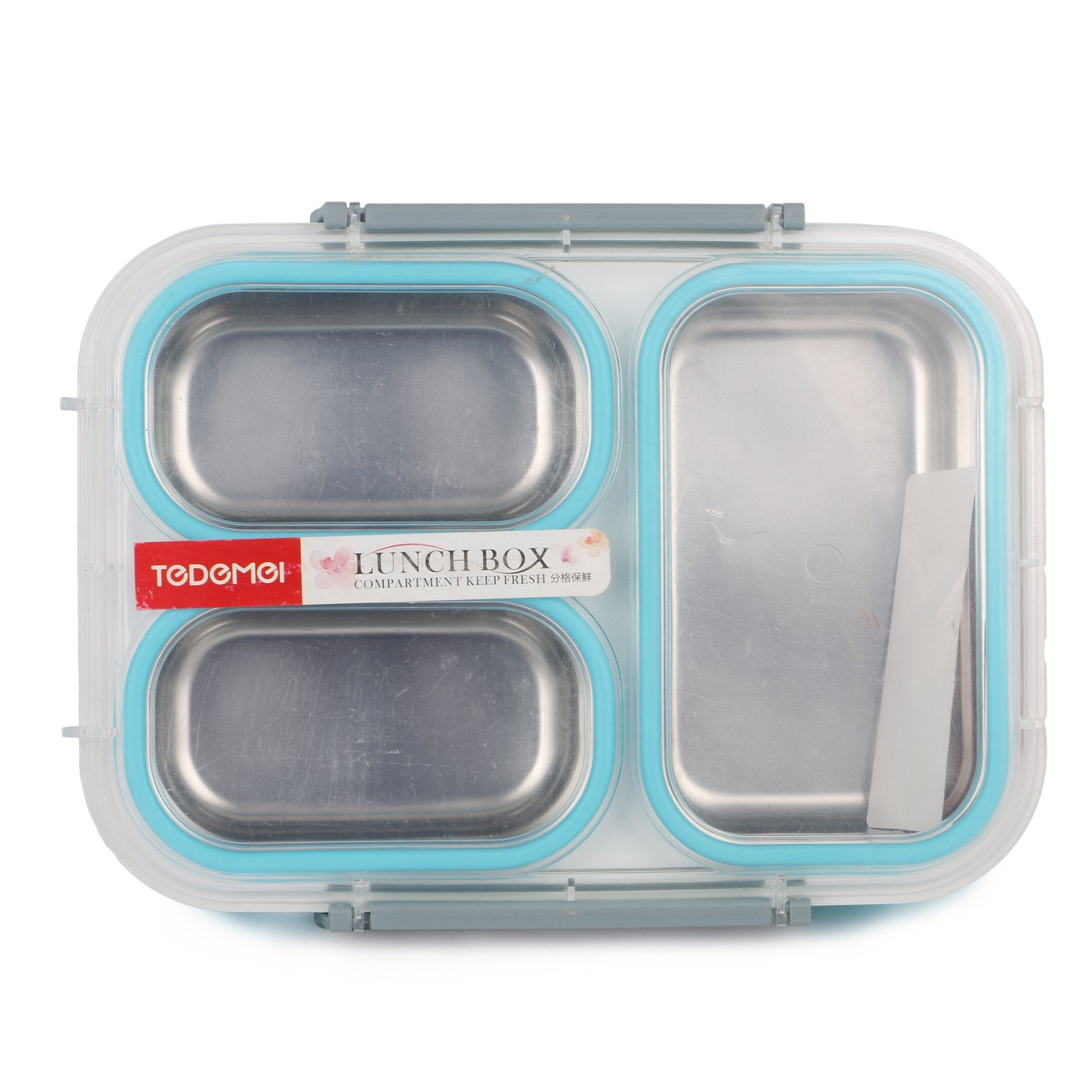 Stainless Steel Insulated Lunch Box with 3 Compartments 1.2 ltrs, 6540