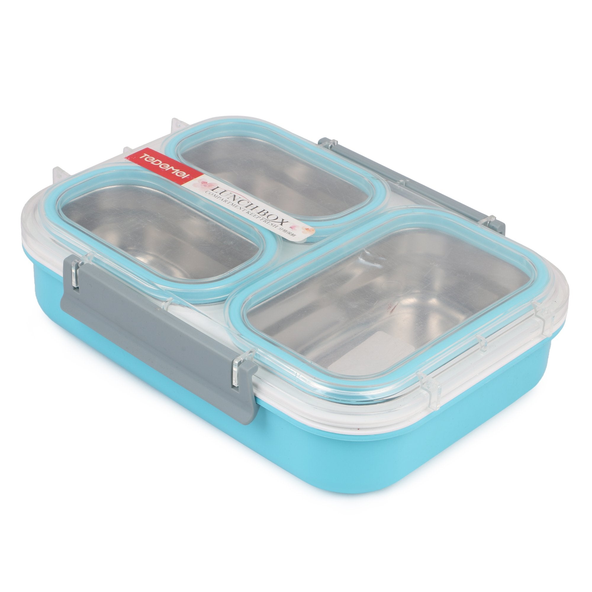 Stainless Steel Insulated Lunch Box with 3 Compartments 1.2 ltrs, 6540