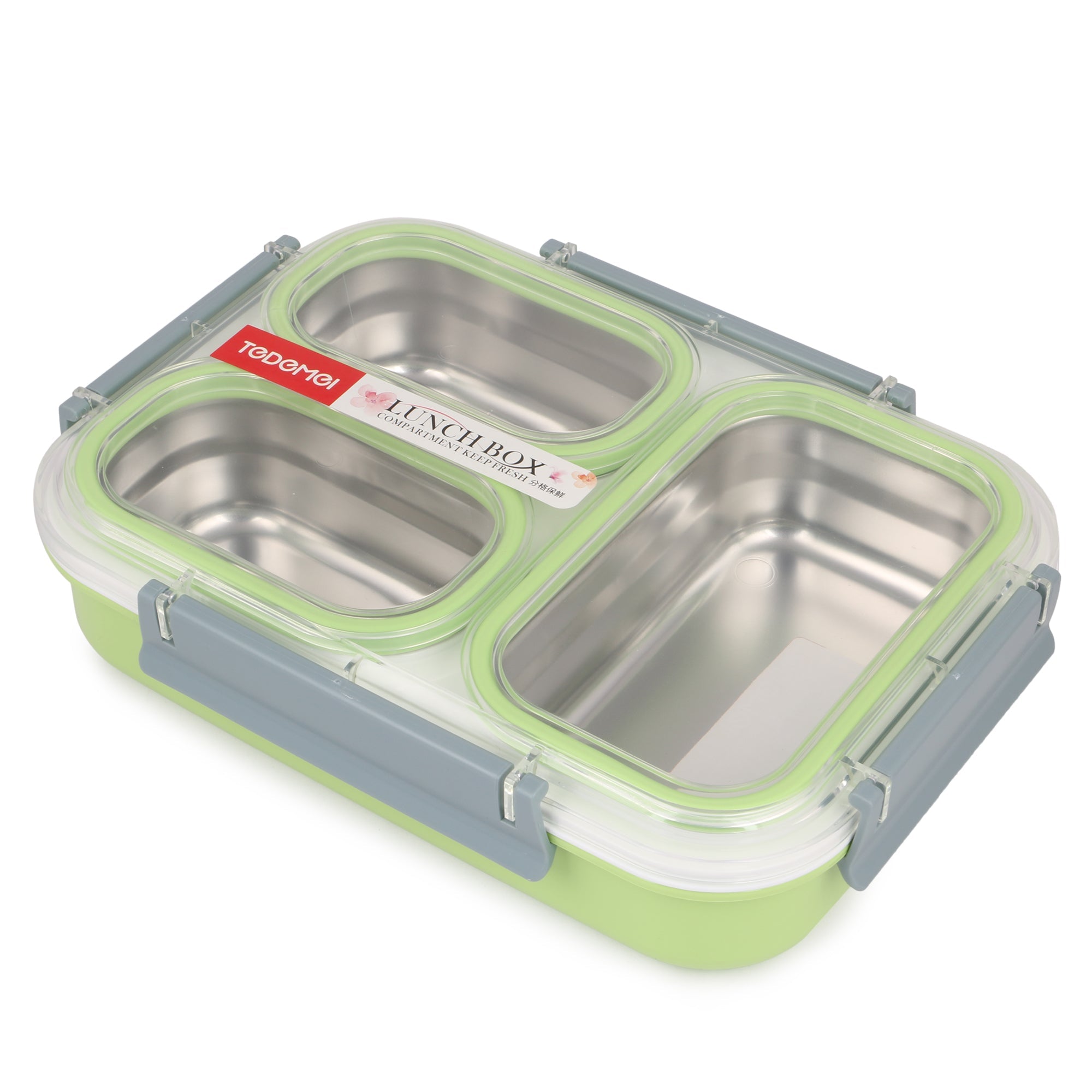 Stainless Steel Insulated Lunch Box with 3 Compartments 1.2 ltrs, 6540