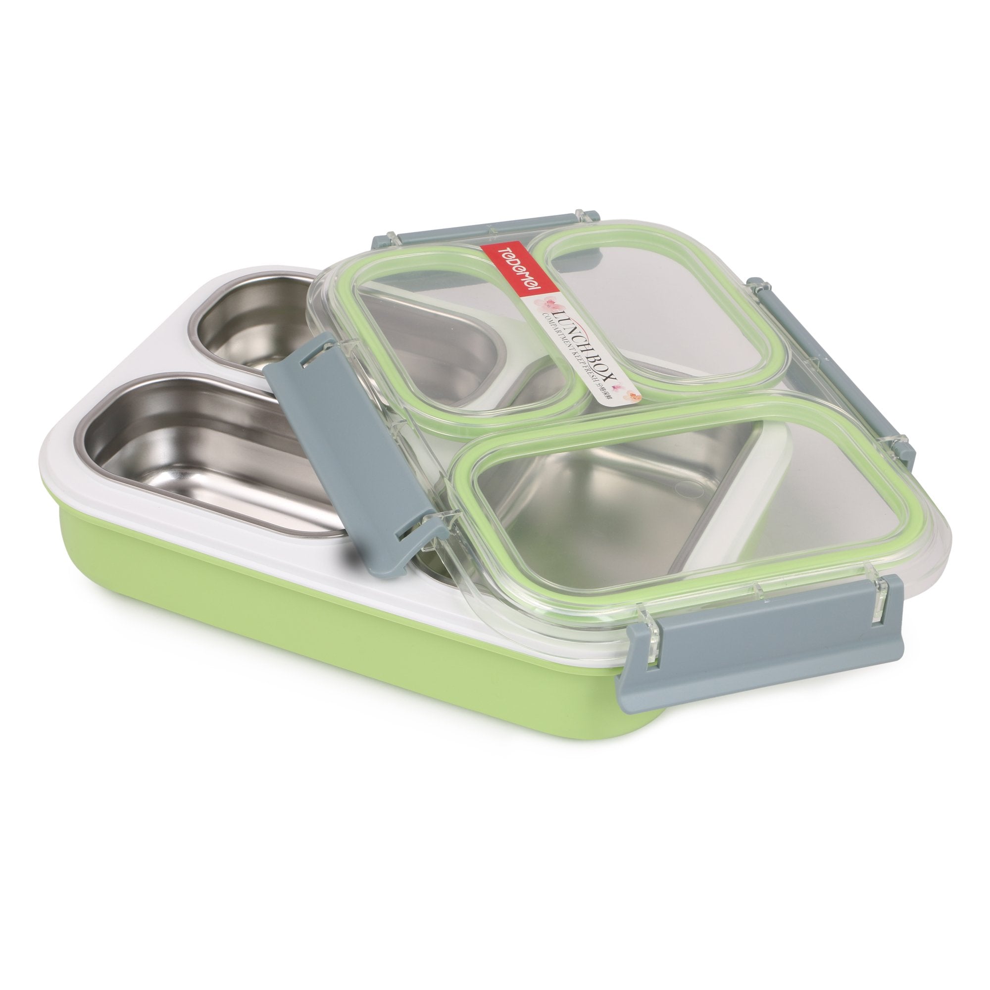 Stainless Steel Insulated Lunch Box with 3 Compartments 1.2 ltrs, 6540