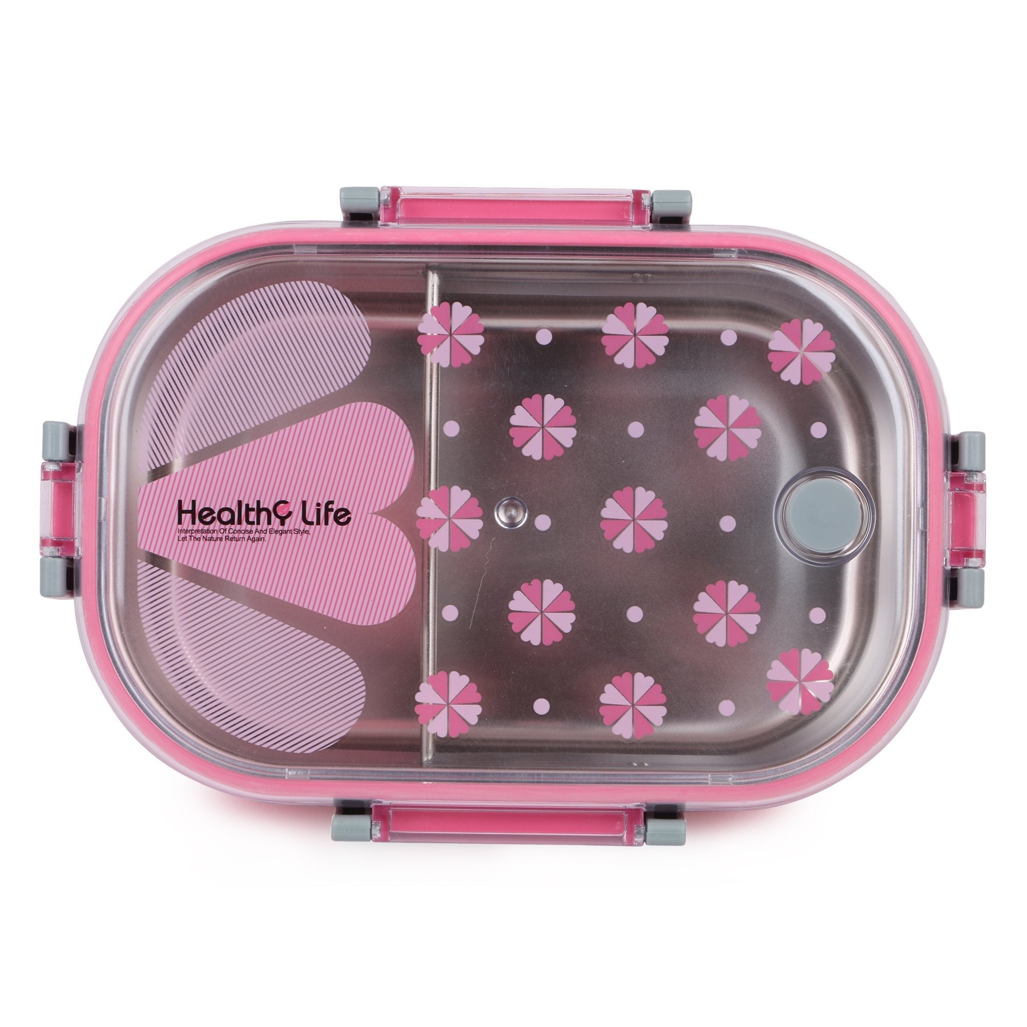 Stainless Steel Insulated 2 Grid Lunch Box Size: 6541 980ml