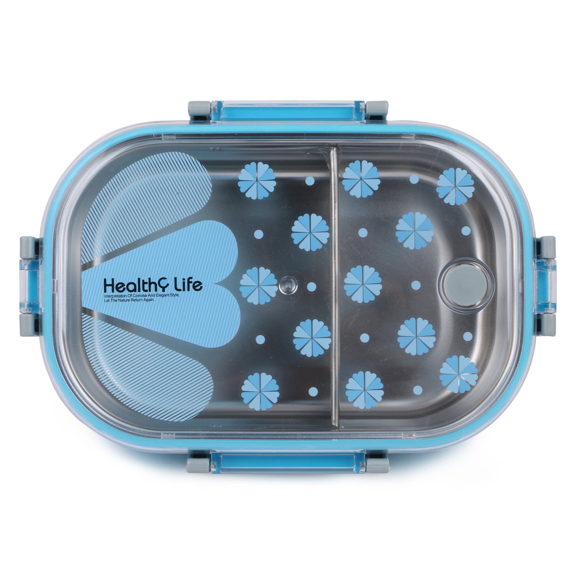 Stainless Steel Insulated 2 Grid Lunch Box Size: 6541 980ml