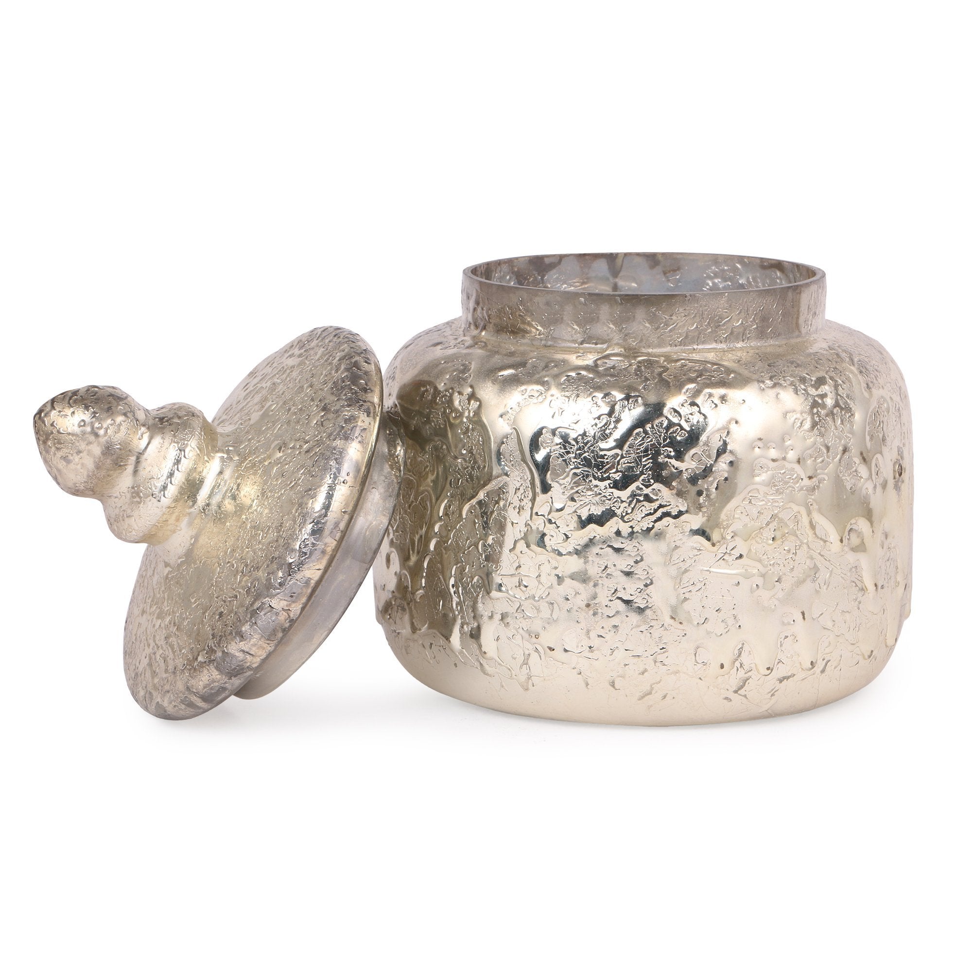 Coloured Round Glass Storage Jar with Lid- 1200ml