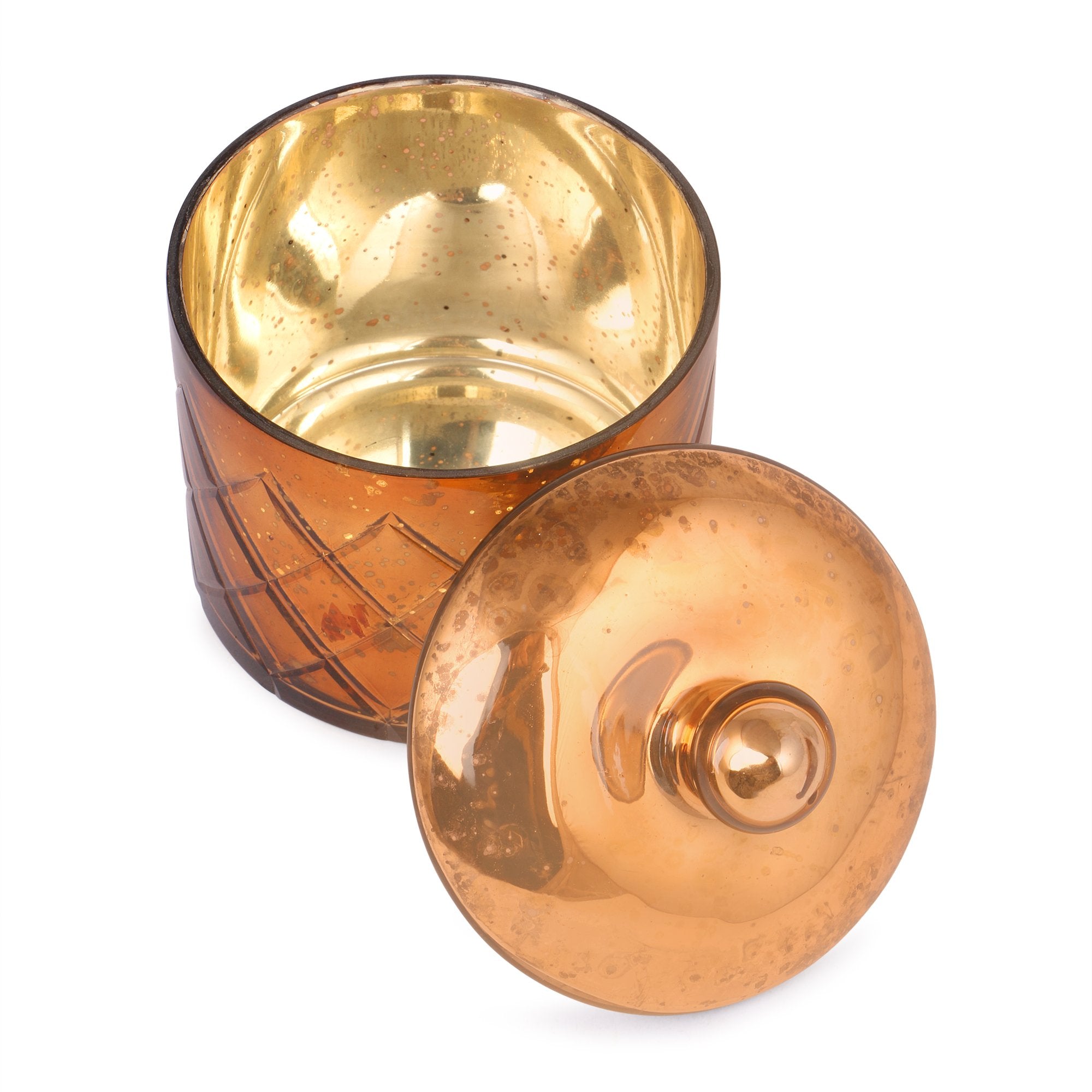 Coloured Glass Storage Jar with Lid- 600ml