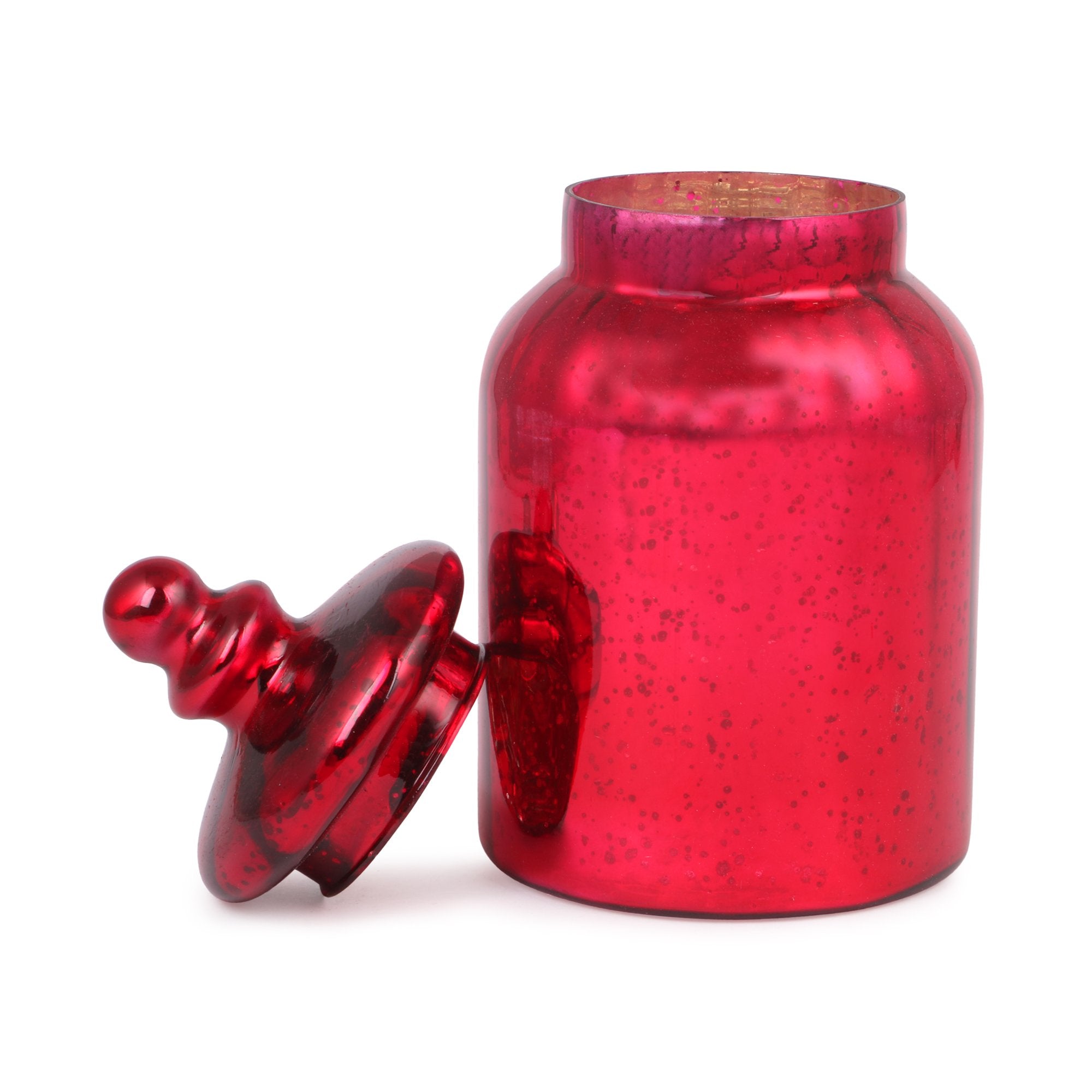 Coloured Round Glass Storage Jar with Lid- 800ml