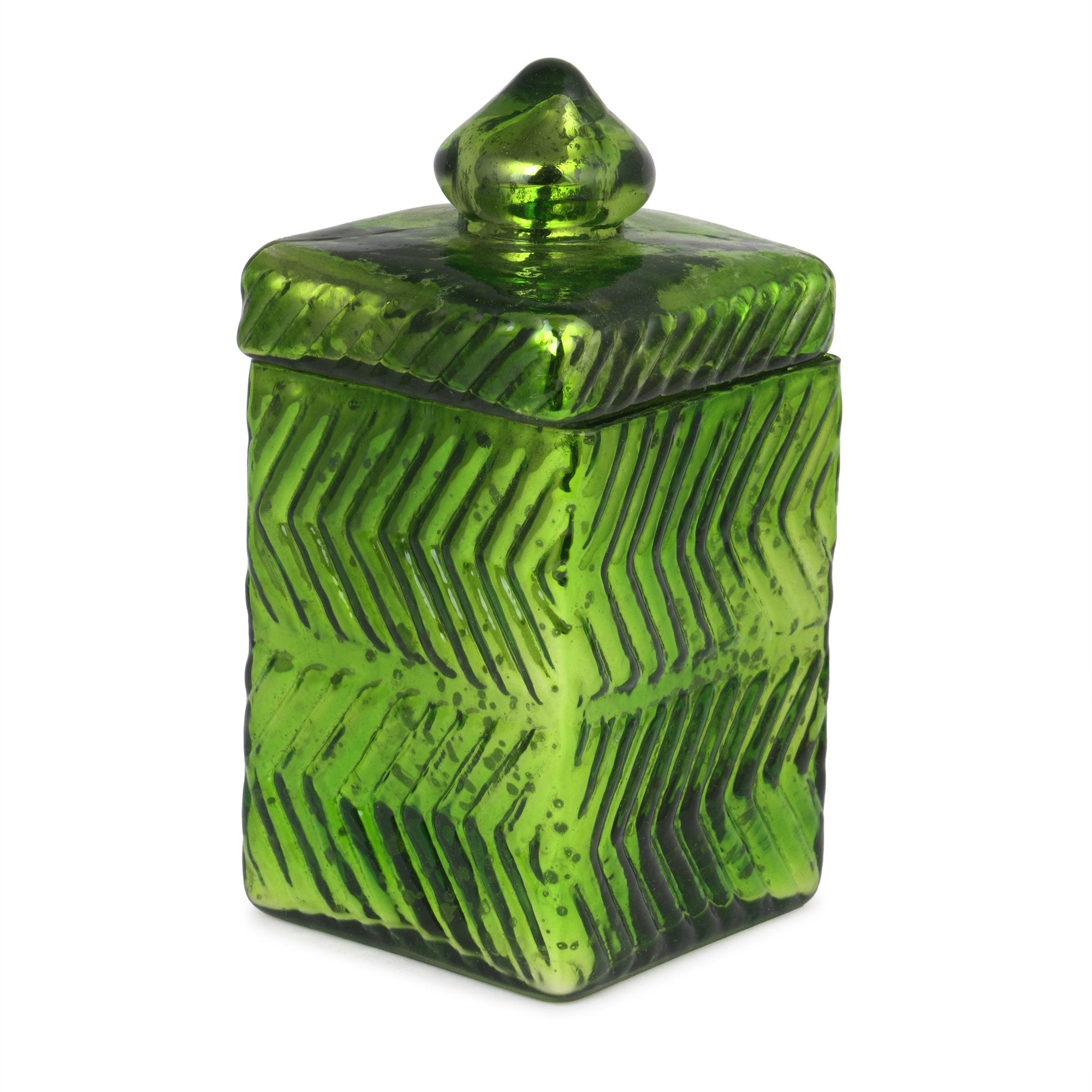 Coloured Glass Storage Jar with Lid- 600ml